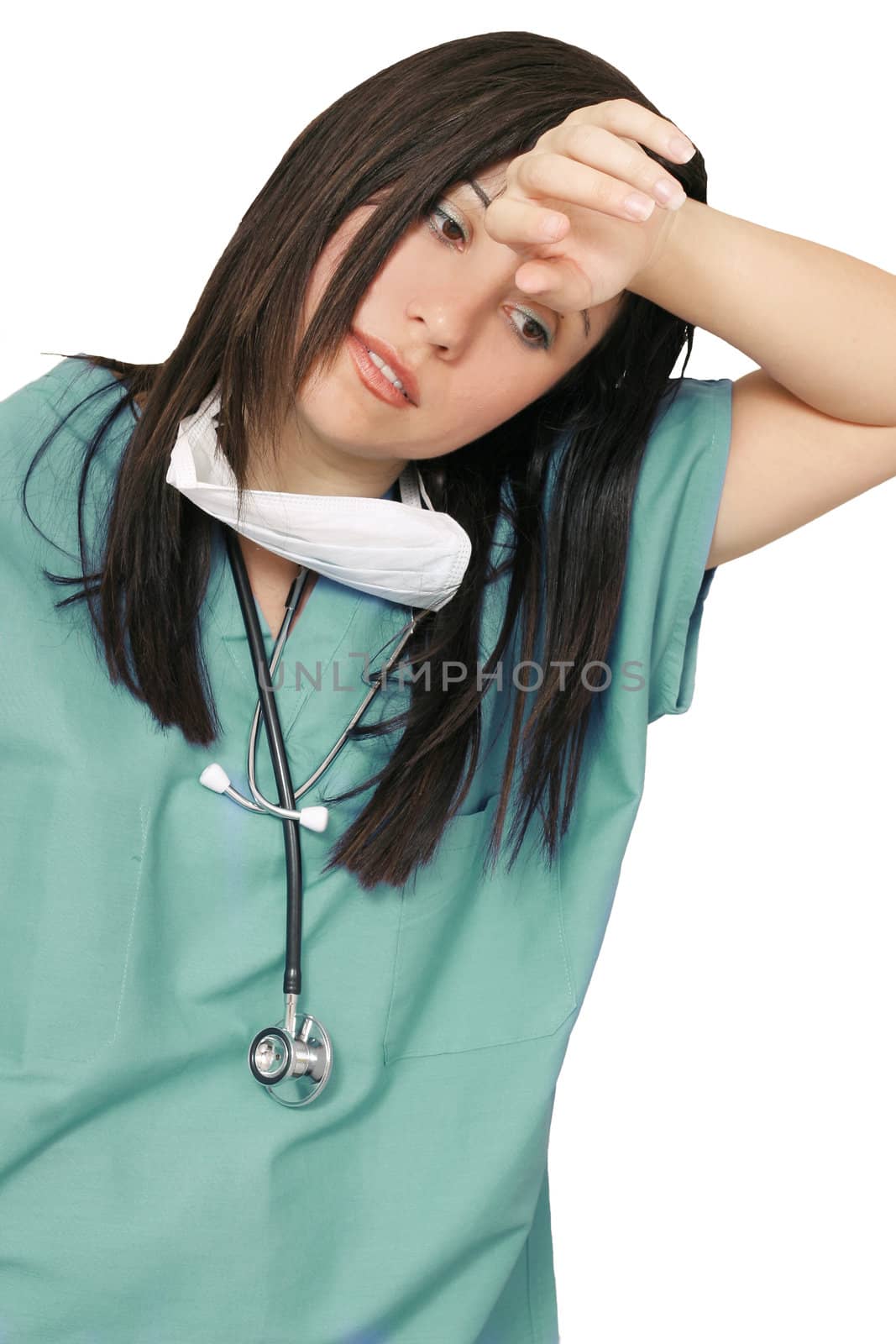 Weary, sick, tired, overworked medical staff.
