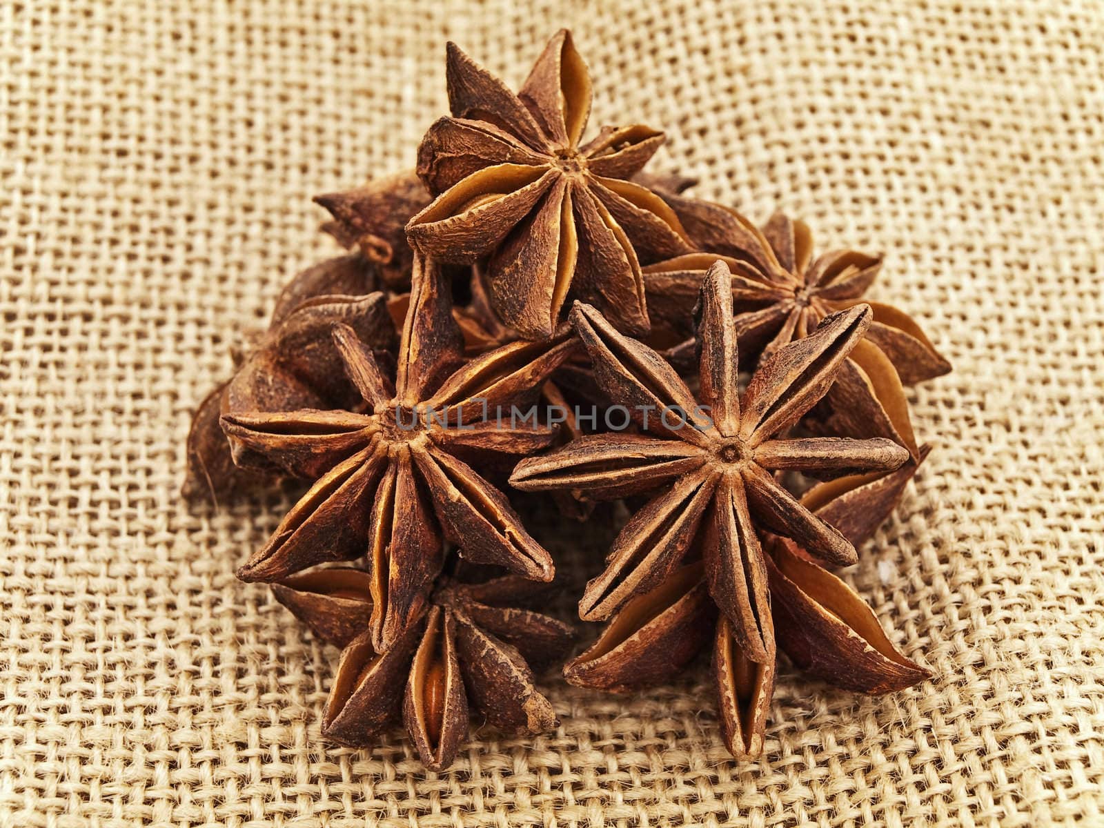 Photo of heap of anise at sacking