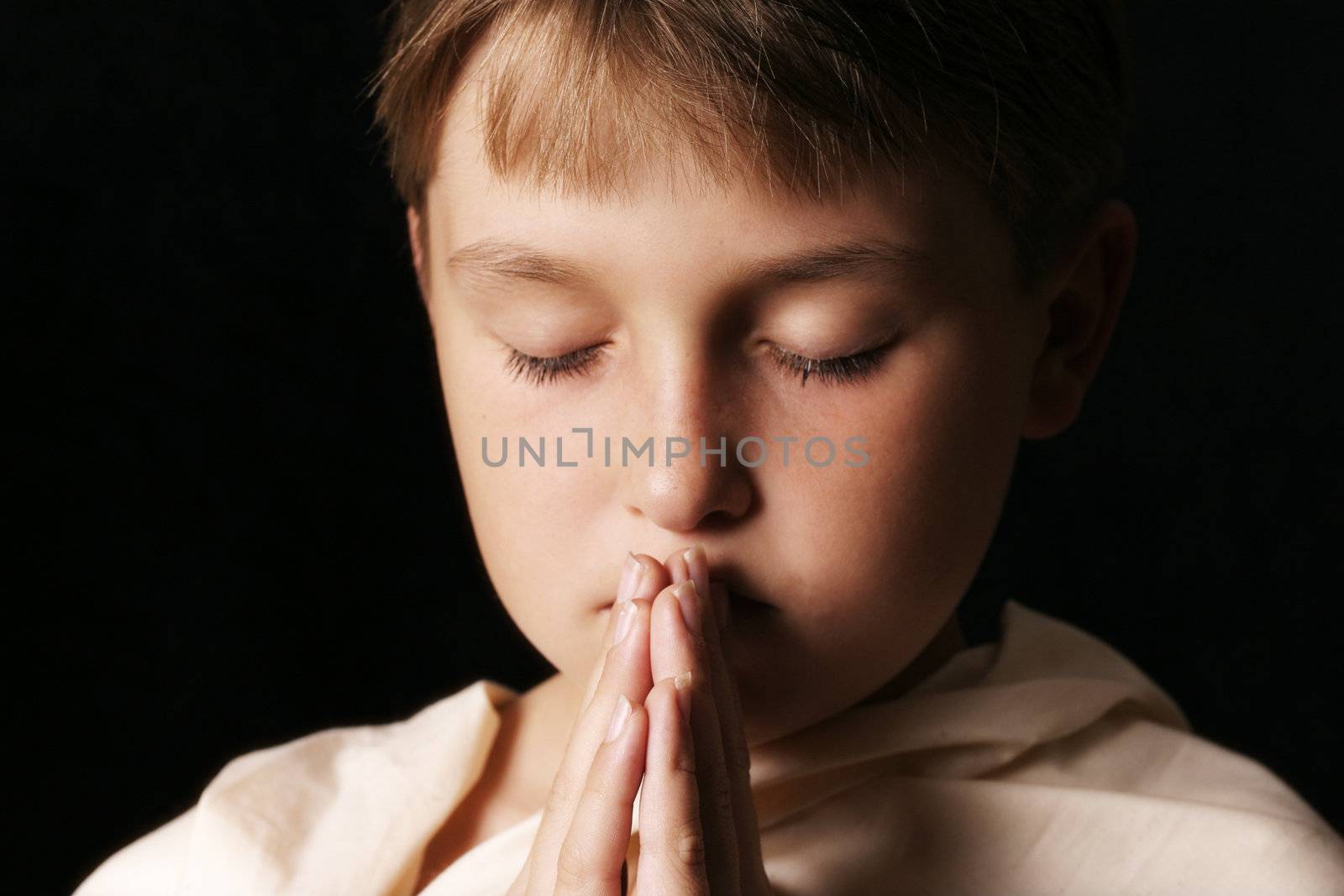 Child in prayer - horizontal
softness added
