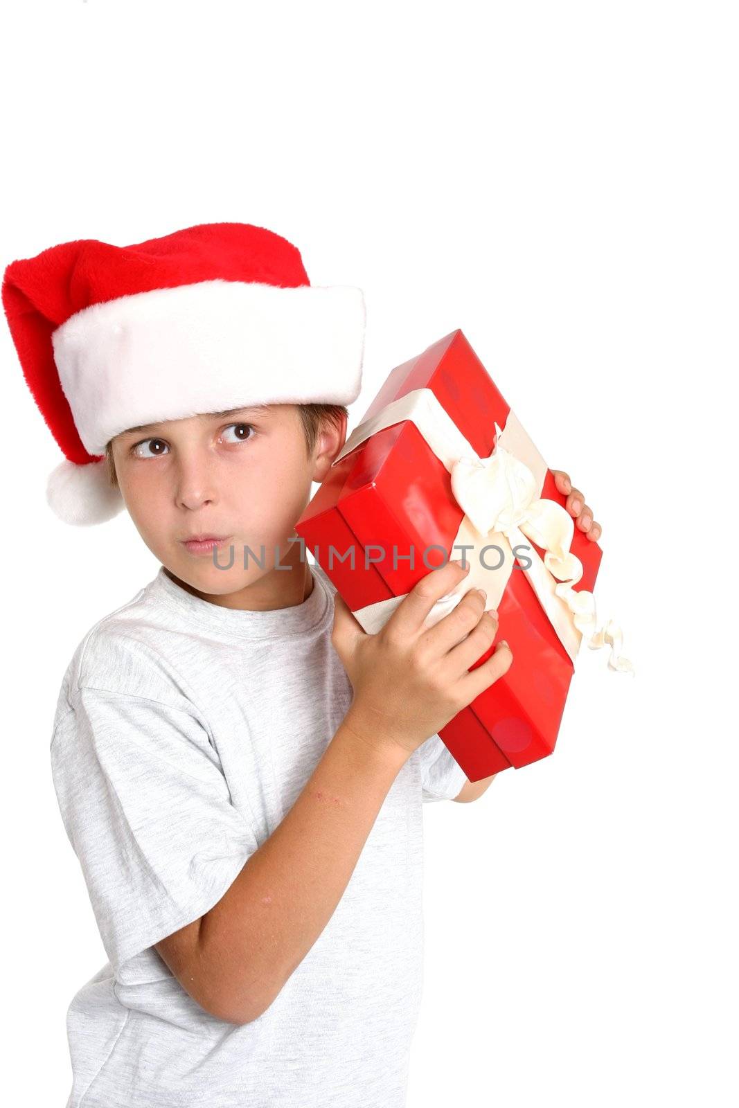 Inquisitive child wonders about Christmas 