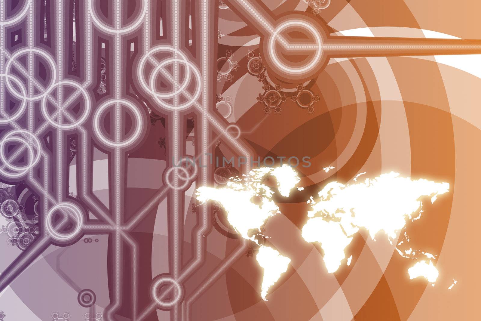 Global Business Color Technology Abstract in Colors