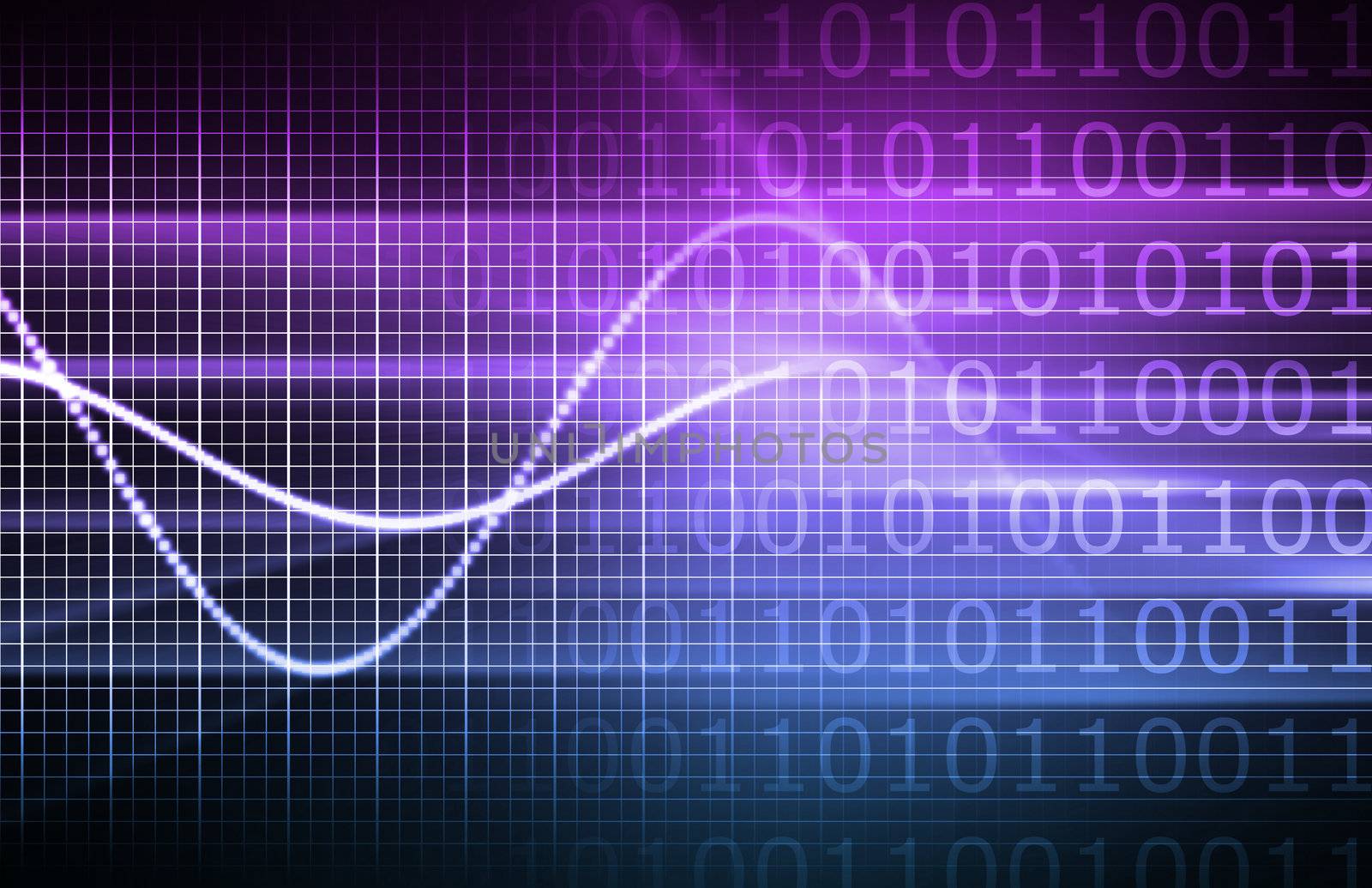 Purple Virtual Business Analysis with Graph Chart
