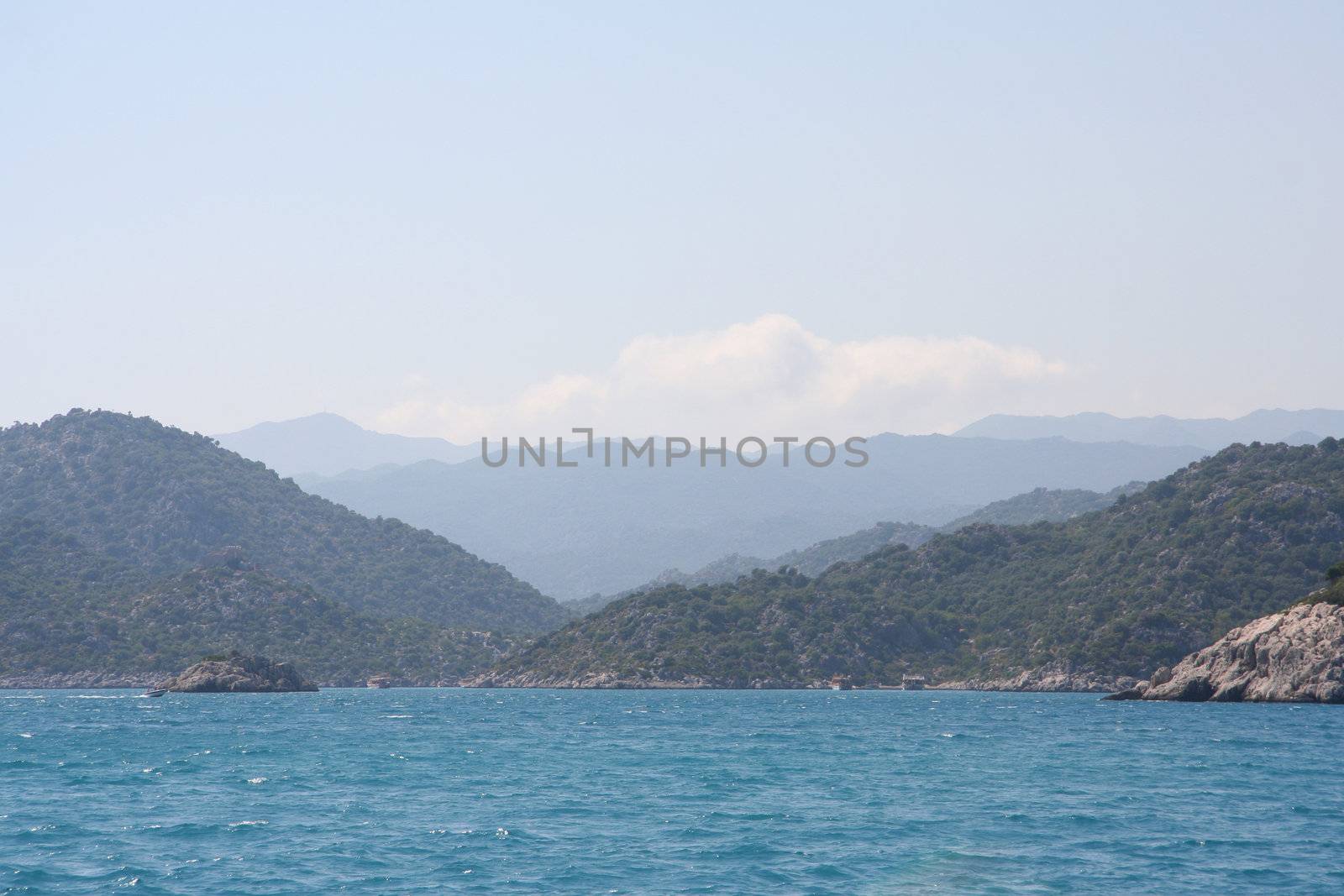 The Mediterranean sea. Yacht trevel to Kekova.