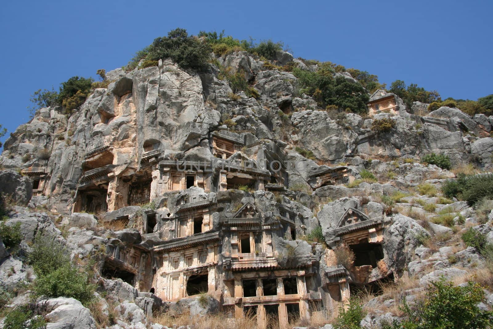  	Ancient buildings in the city of Myra