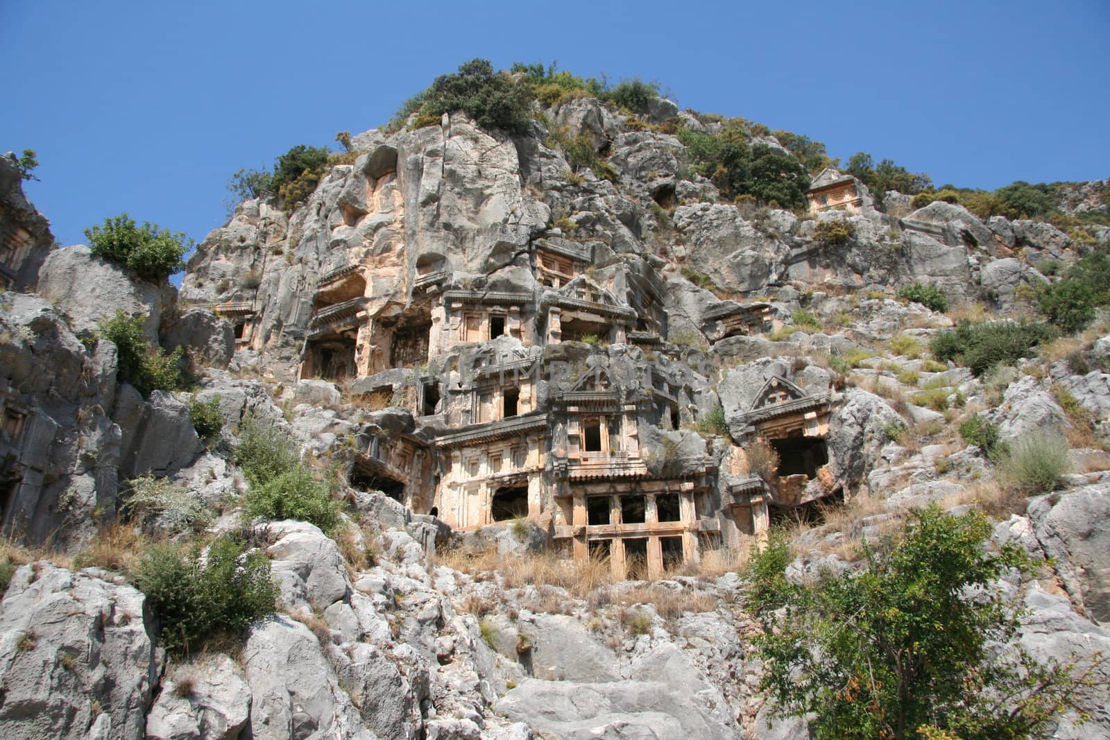  	Ancient buildings in the city of Myra