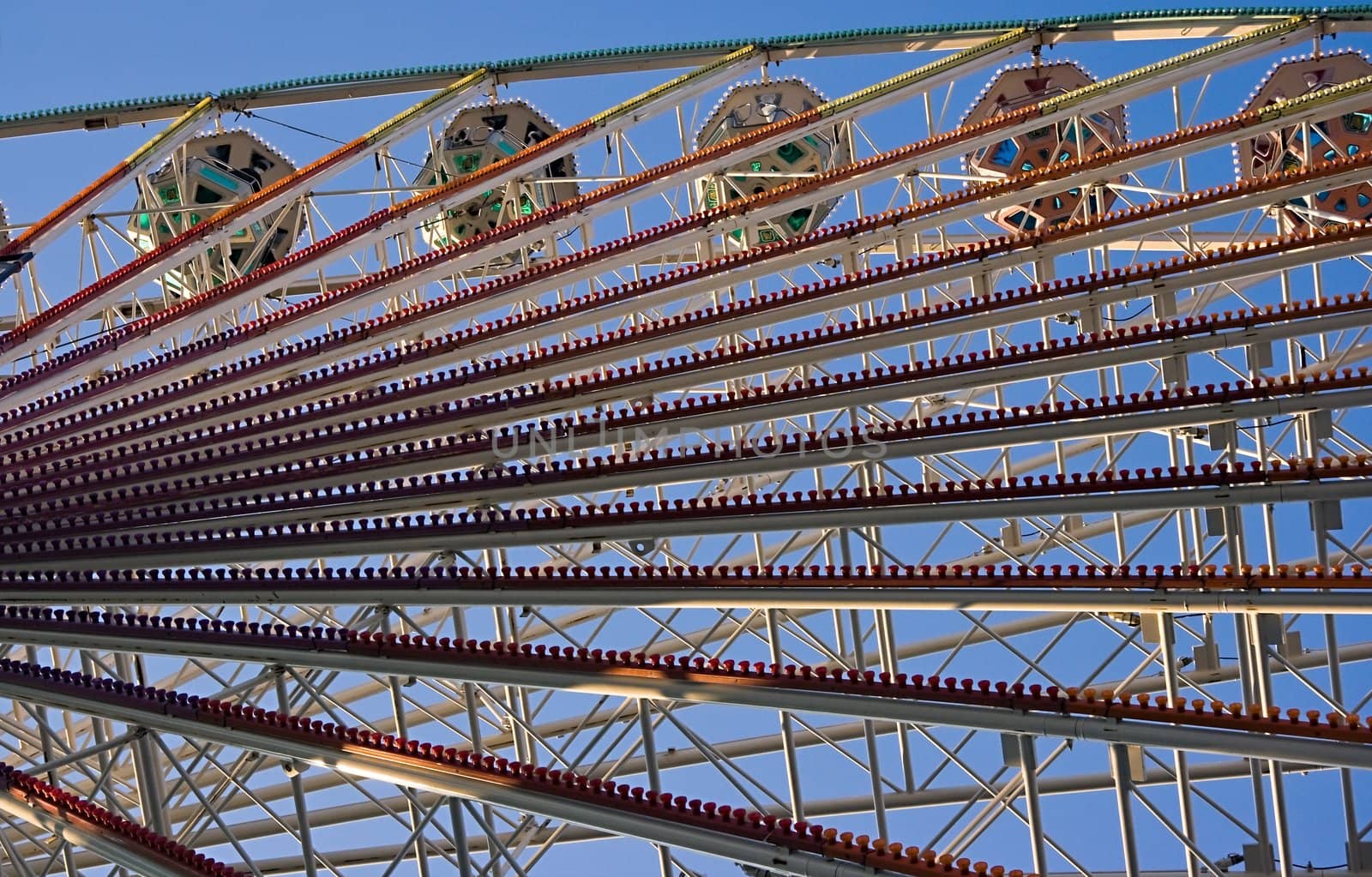 Part of Giant Wheel with blue sky by Colette