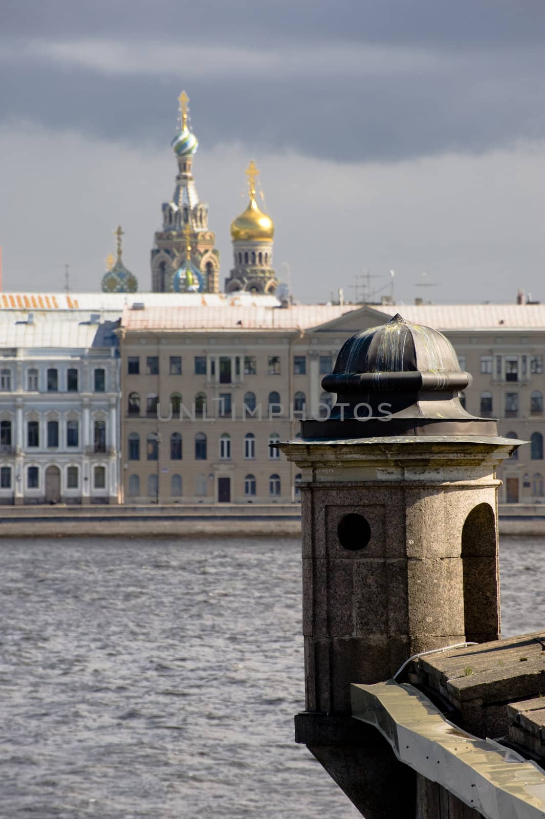 View on the Neva river in Sankt Petersburg, Russia
