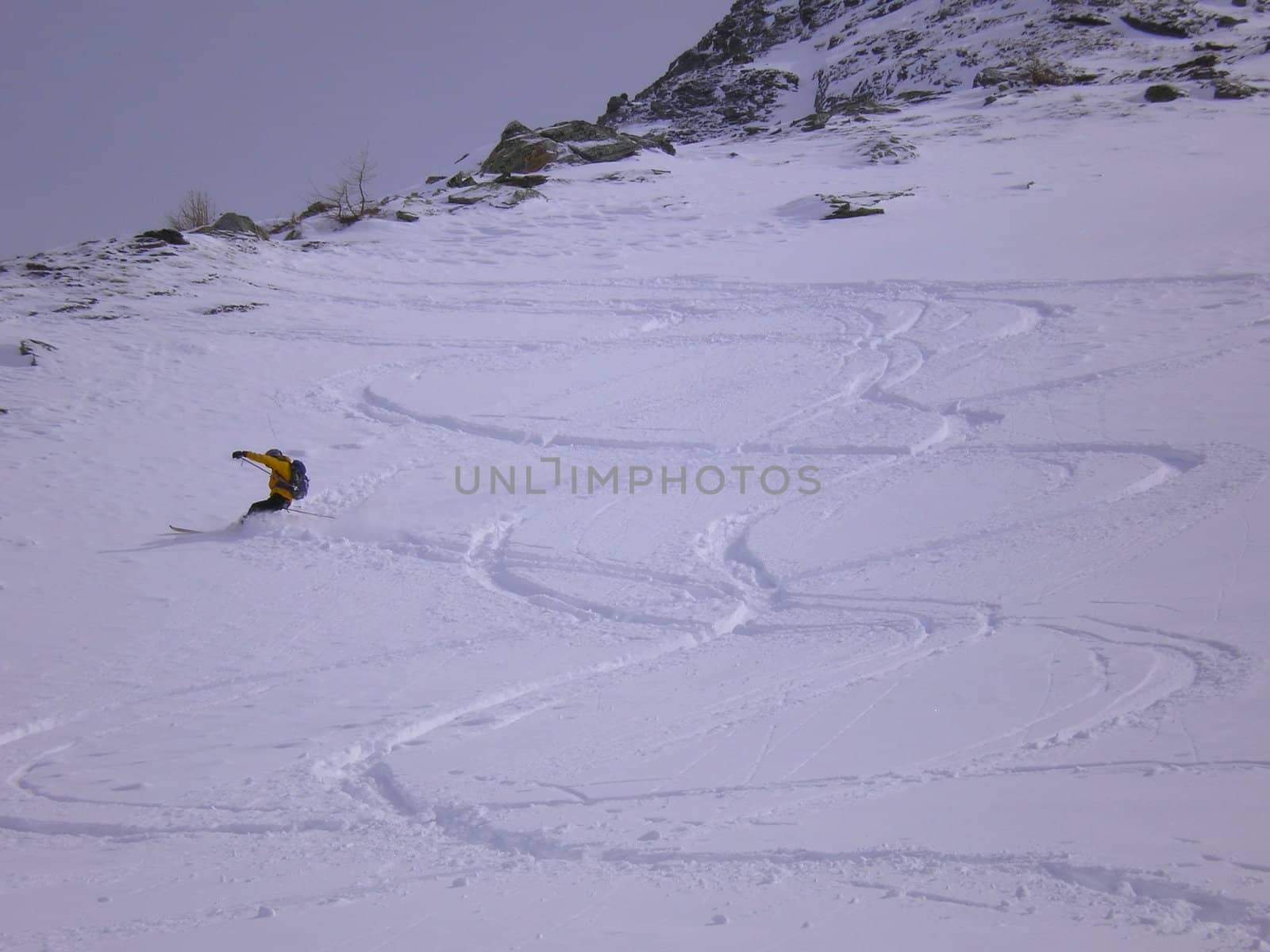 freeride in swiss alps   