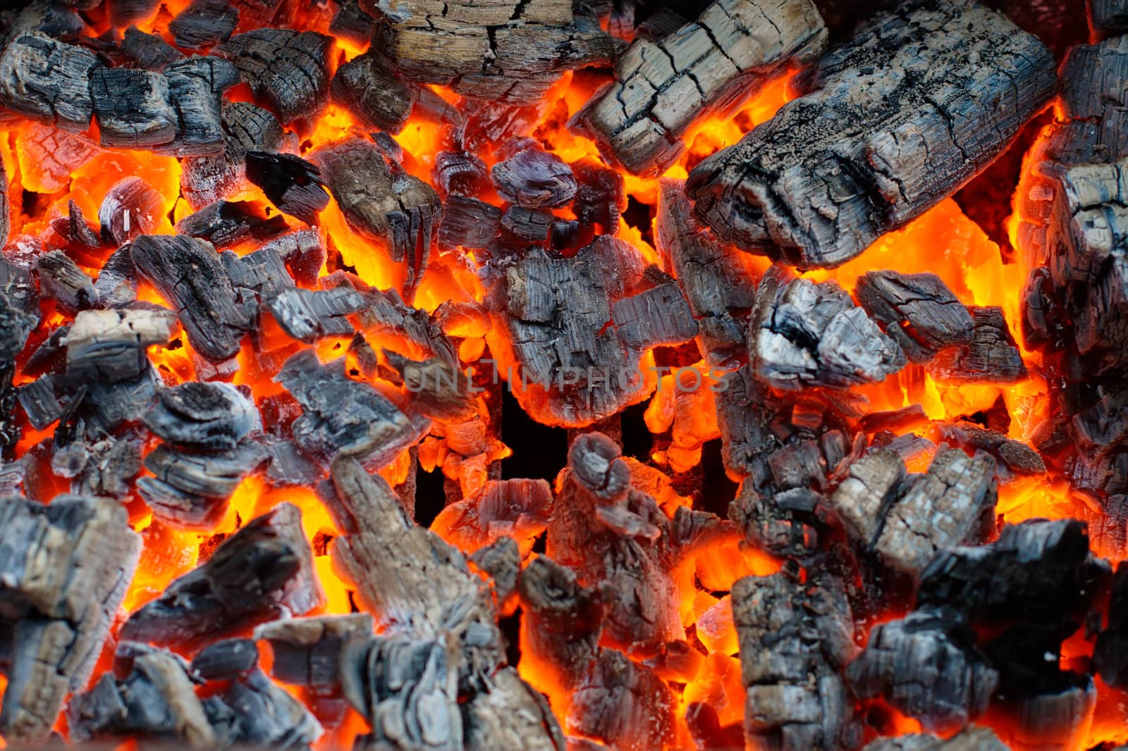 Close-up photo of a hot coal