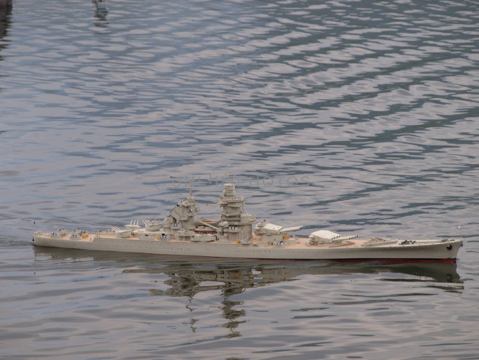 Model ships from World War II, 
re-enactment, sunken Quarry Barbora