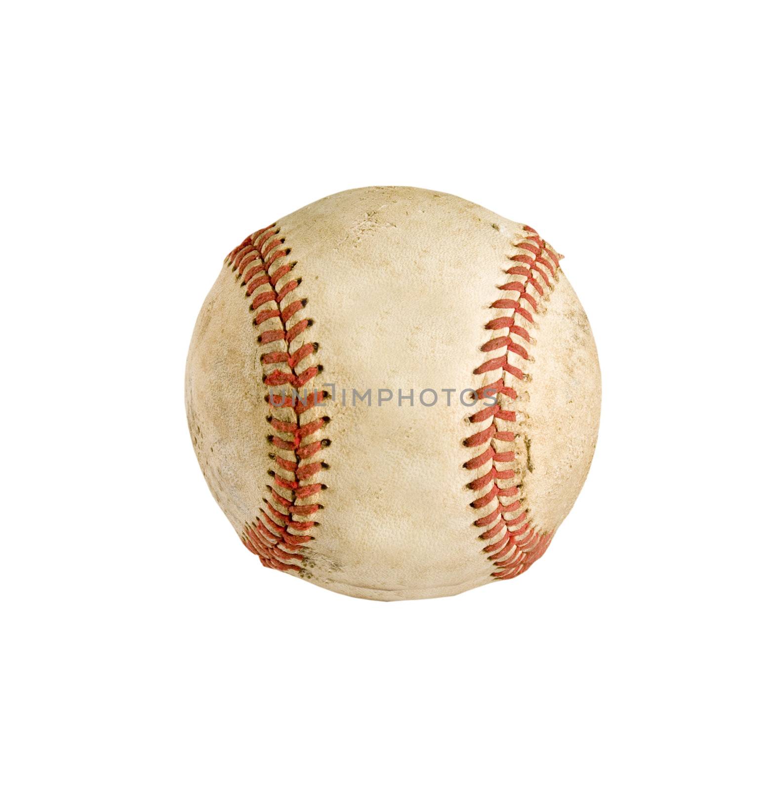 vintage baseball isolated over white background with clipping path at this size