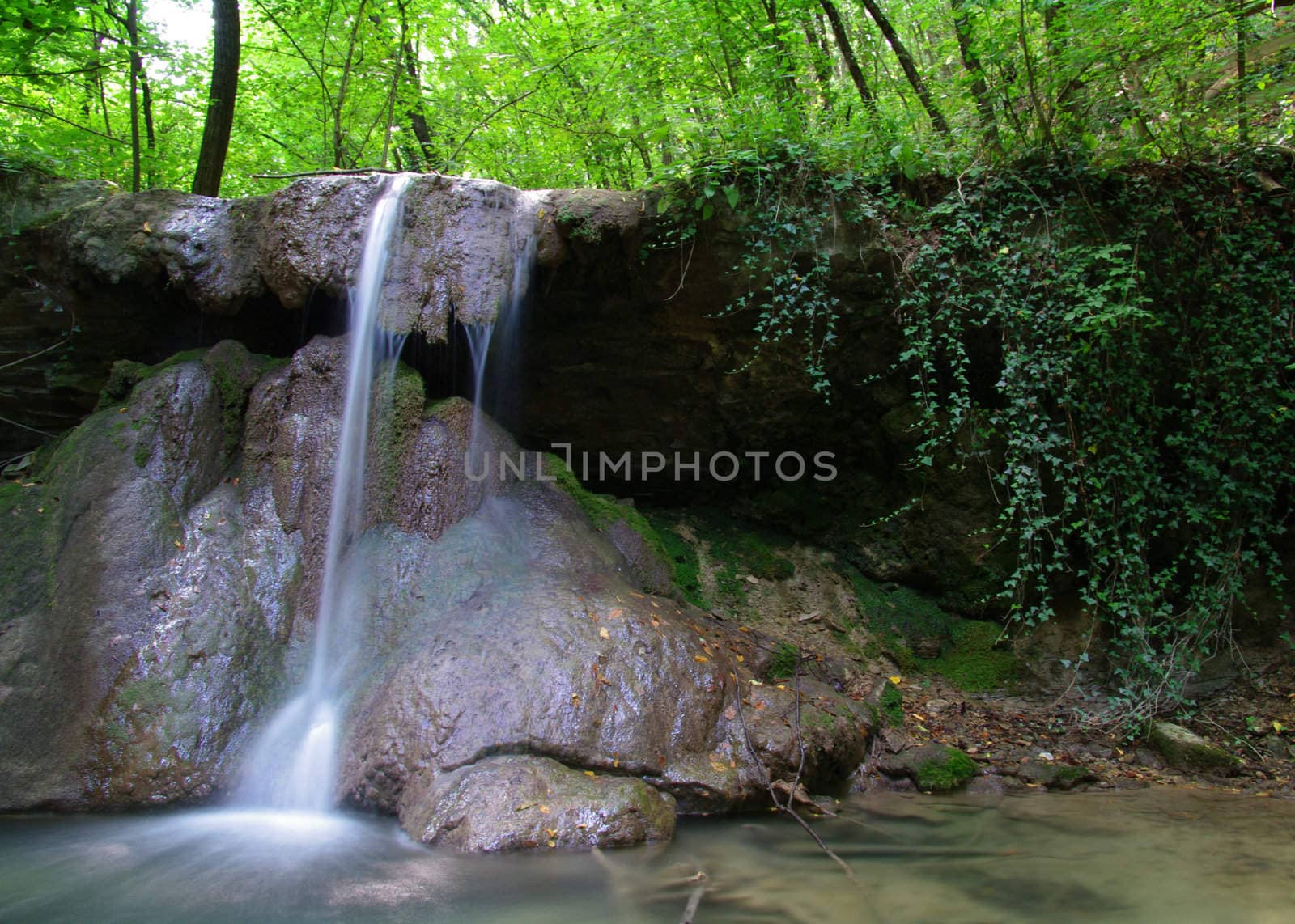 Waterfall in summer by baggiovara