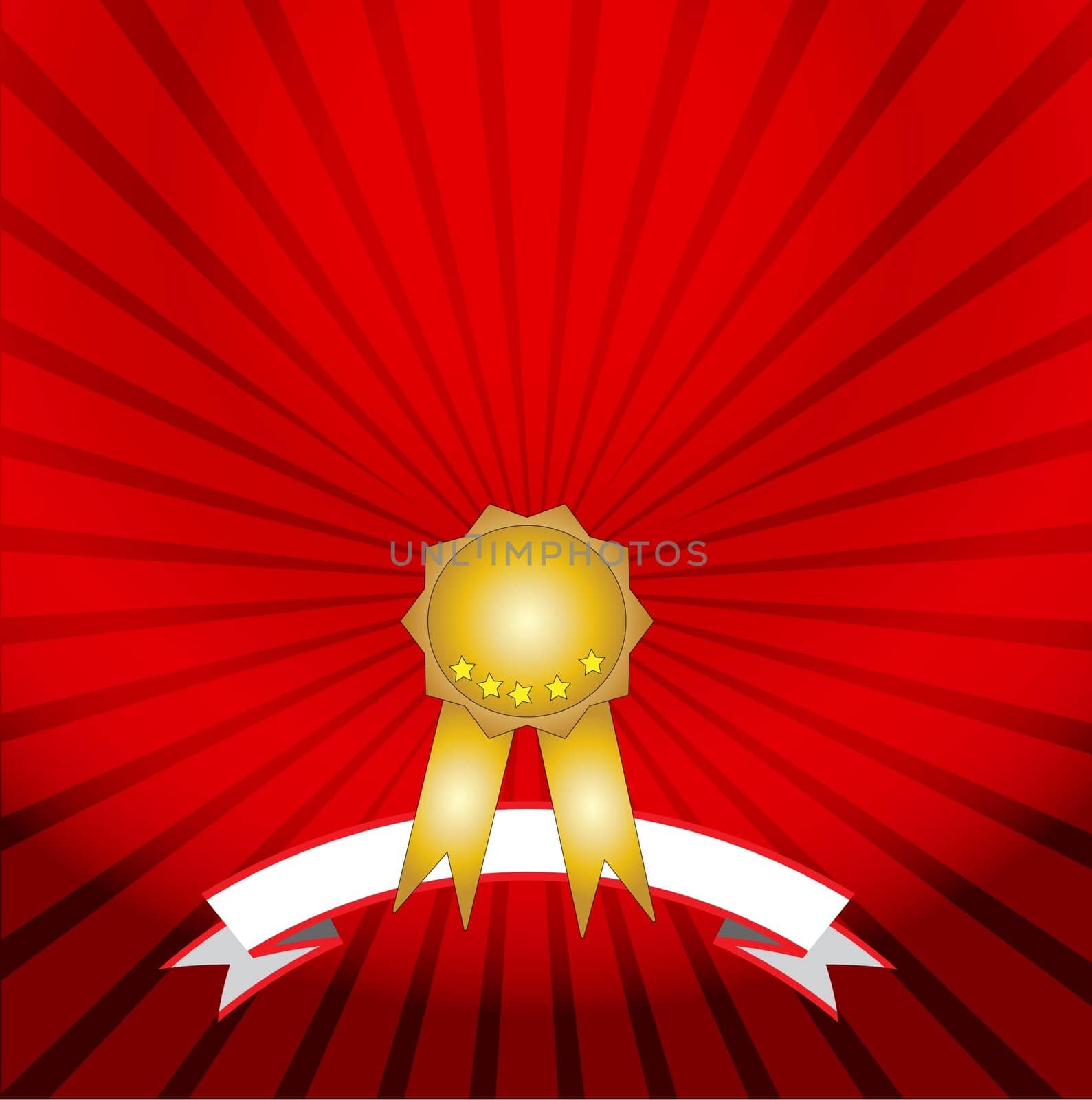 illustration-seal and banner on an abstract background 