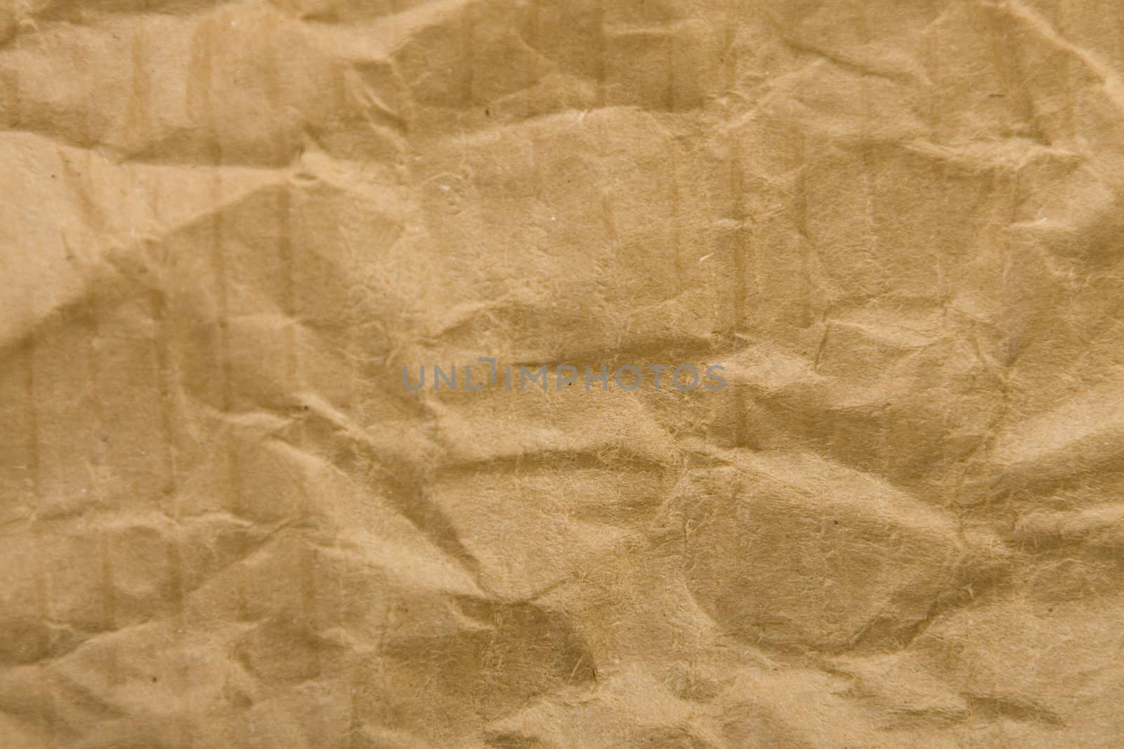 copy-space, texture of cardboard crumpled brown paper