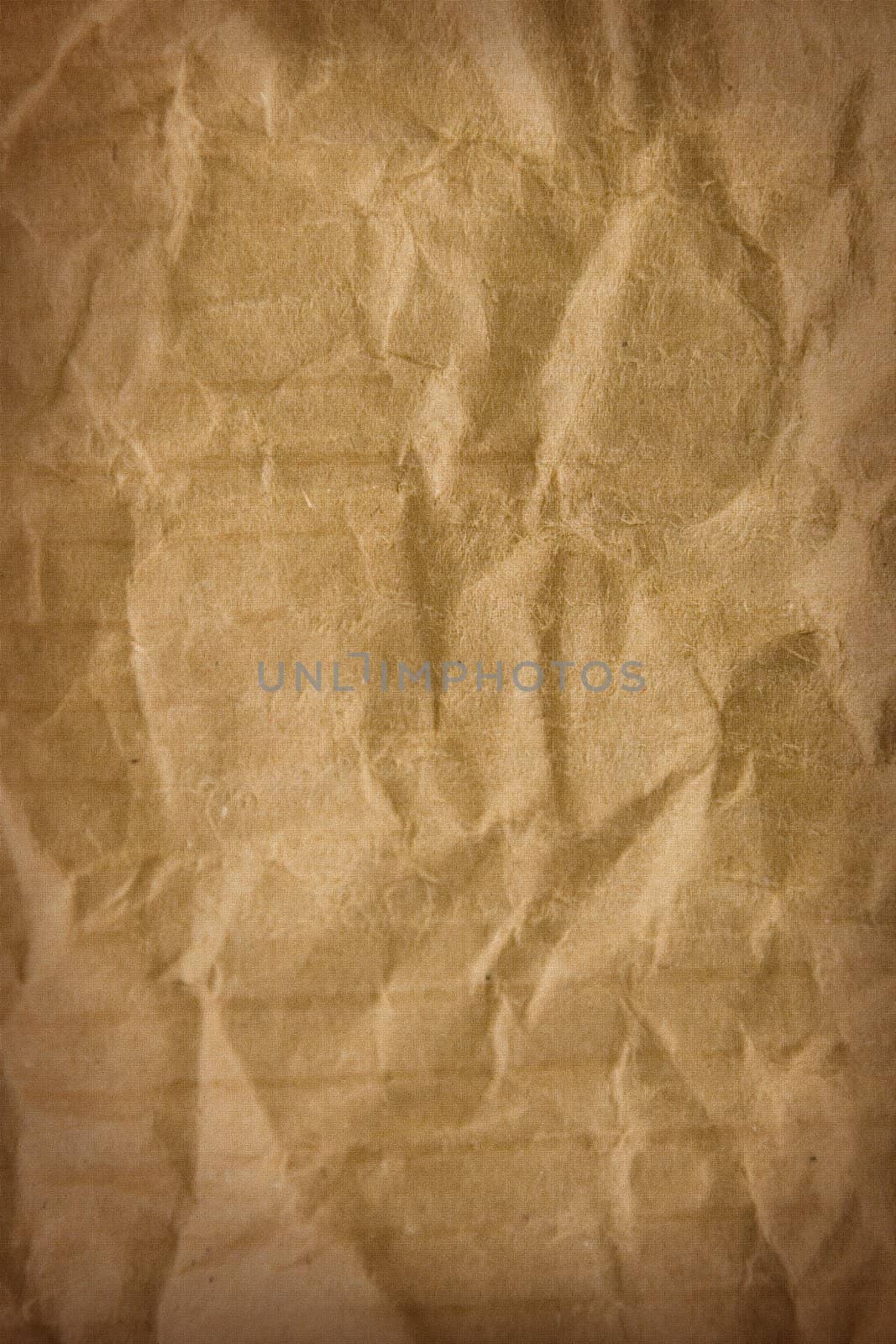 copy-space, texture of cardboard crumpled brown paper