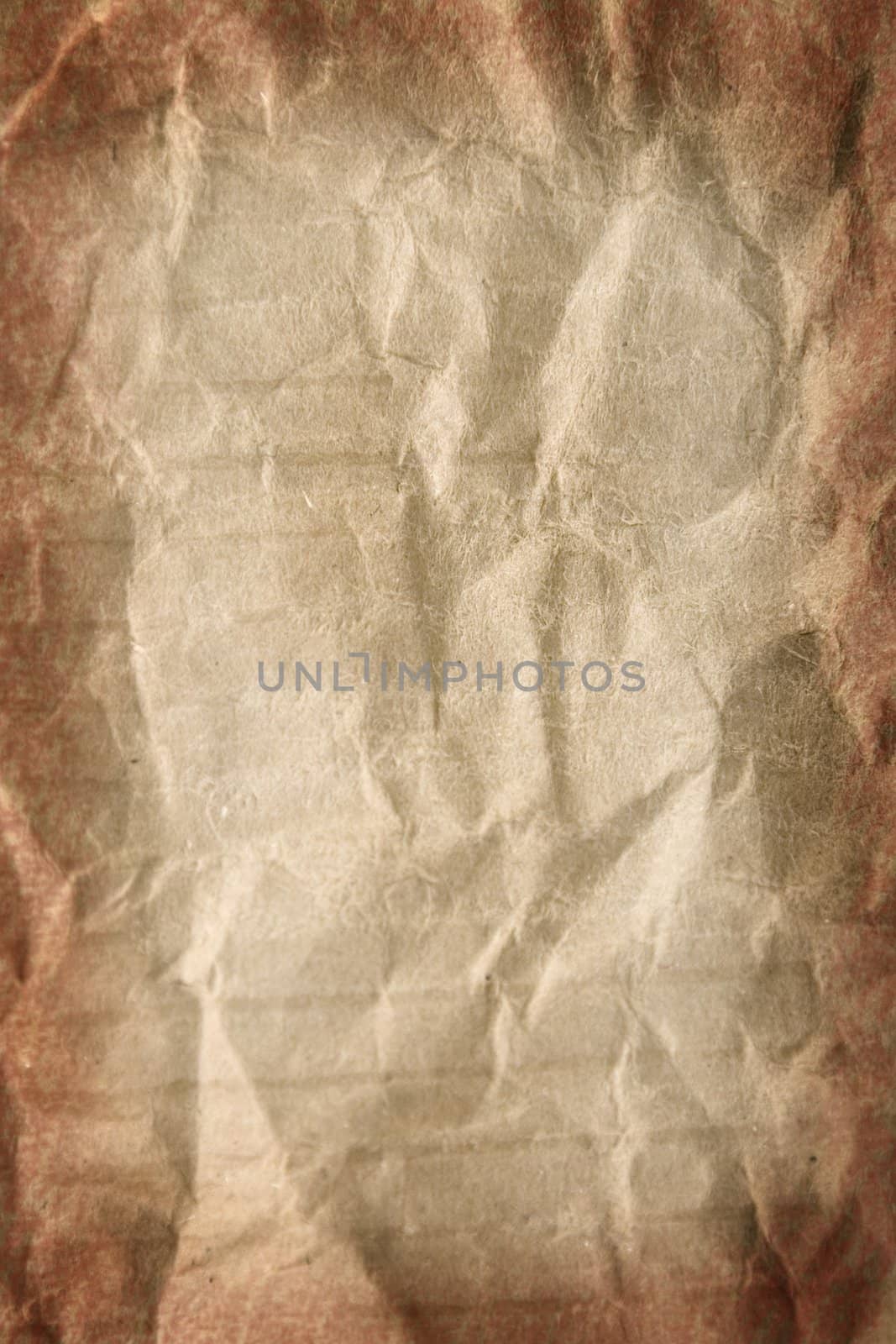 copy-space, texture of cardboard crumpled brown paper