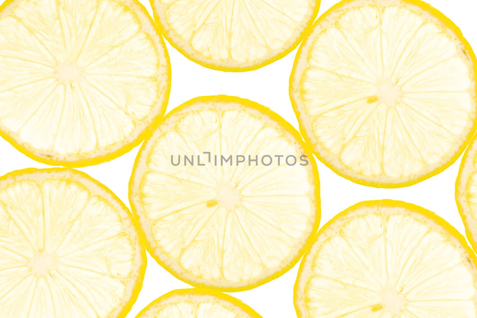 slice of fresh yellow lemon, background and organic texture