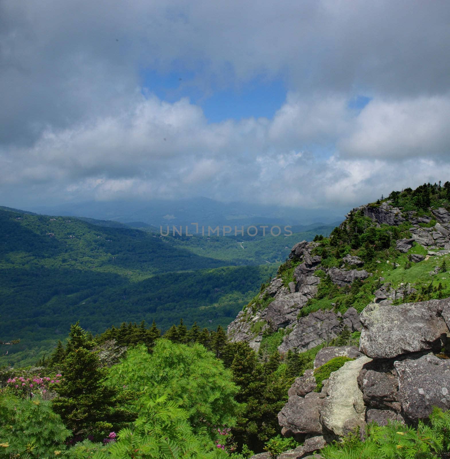 View seen from Grandfather Mountain Sate Park in North Carolina
