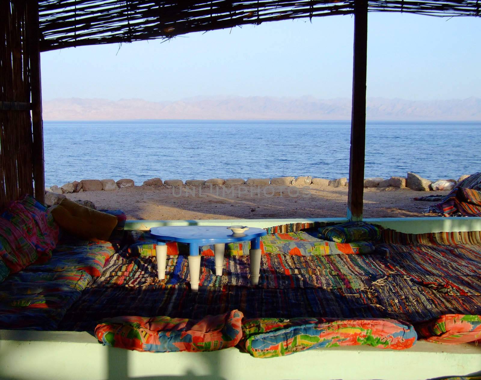 Red sea beach restaurant, Sinai, Egypt