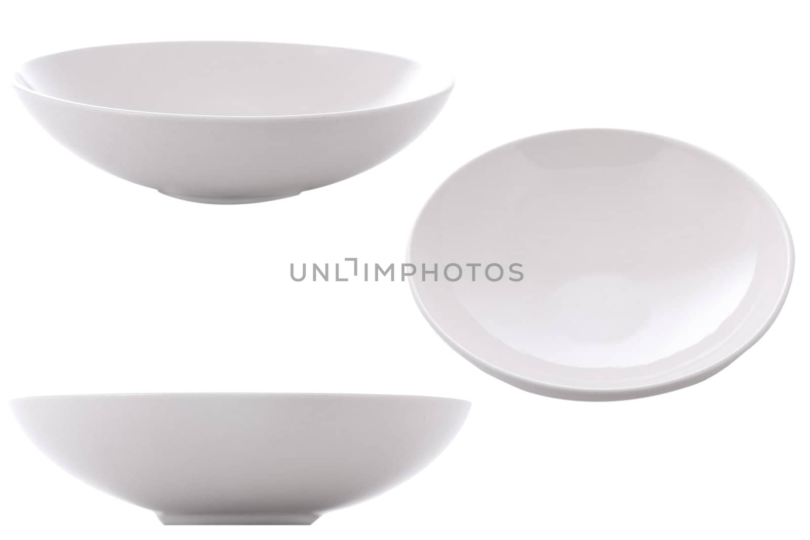 three point of view of empty bowl