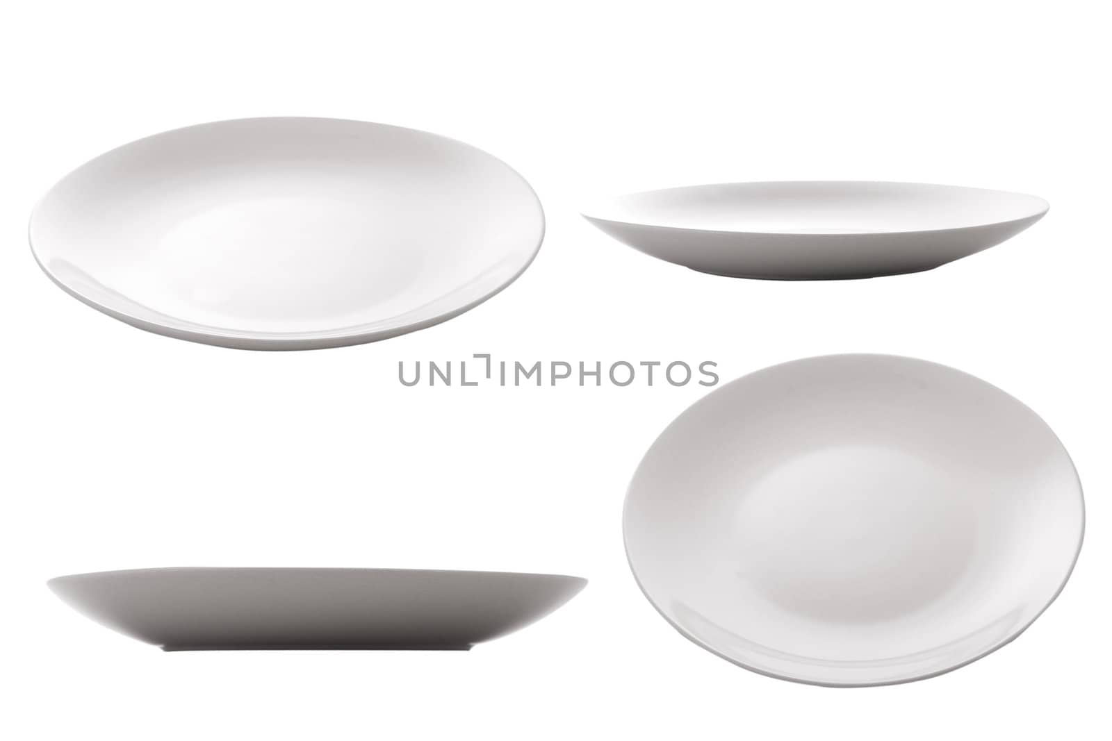 three point of view of empty plate