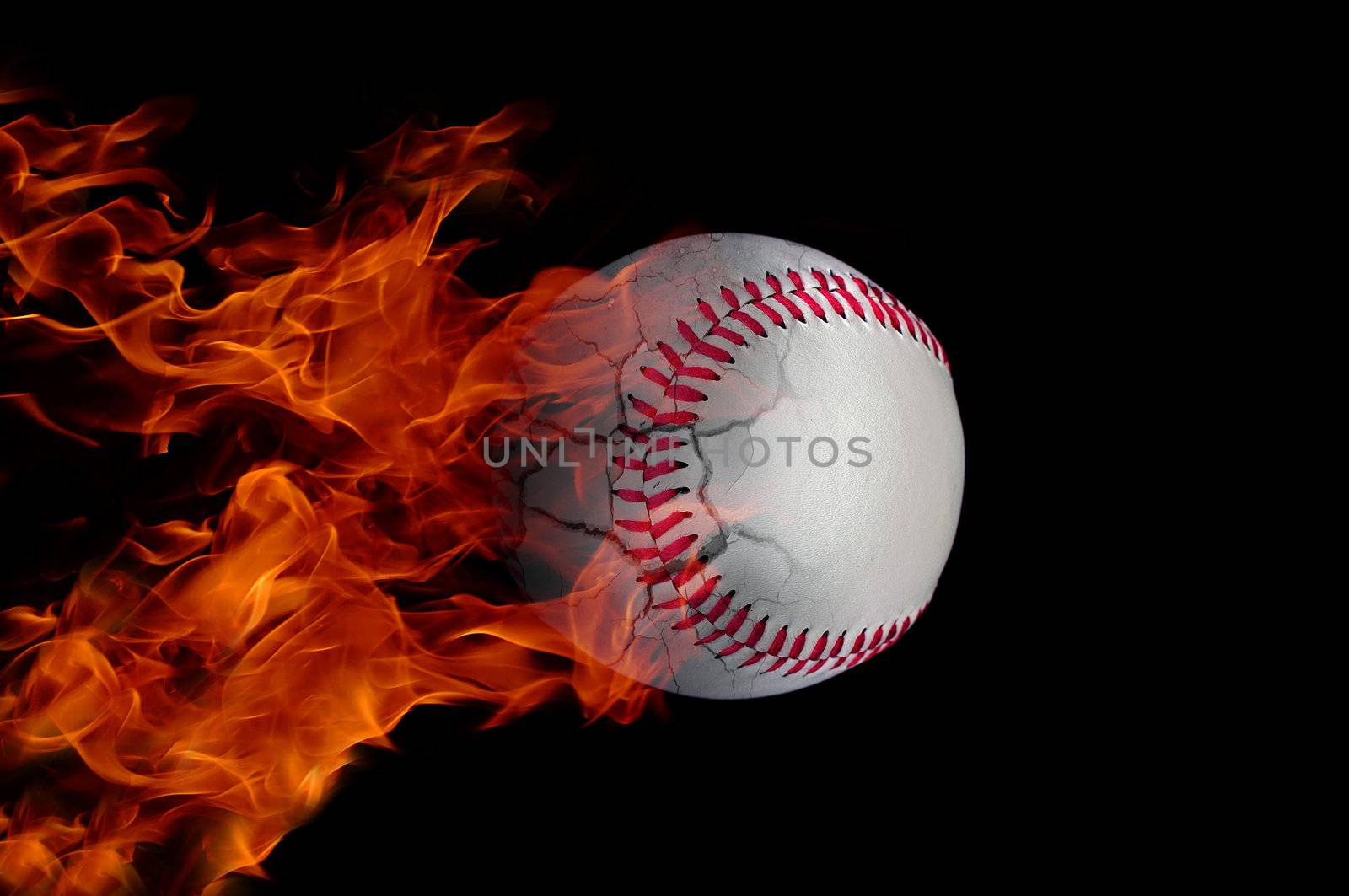 Baseball on fire by neelsky