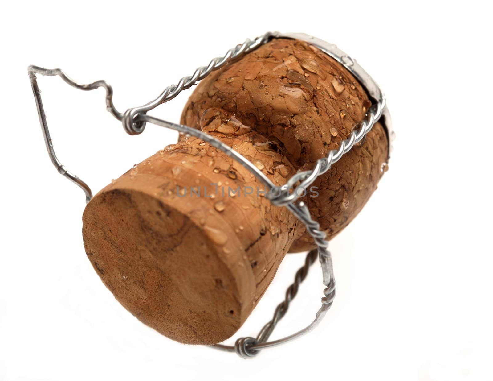 champagne cork isolated with white background