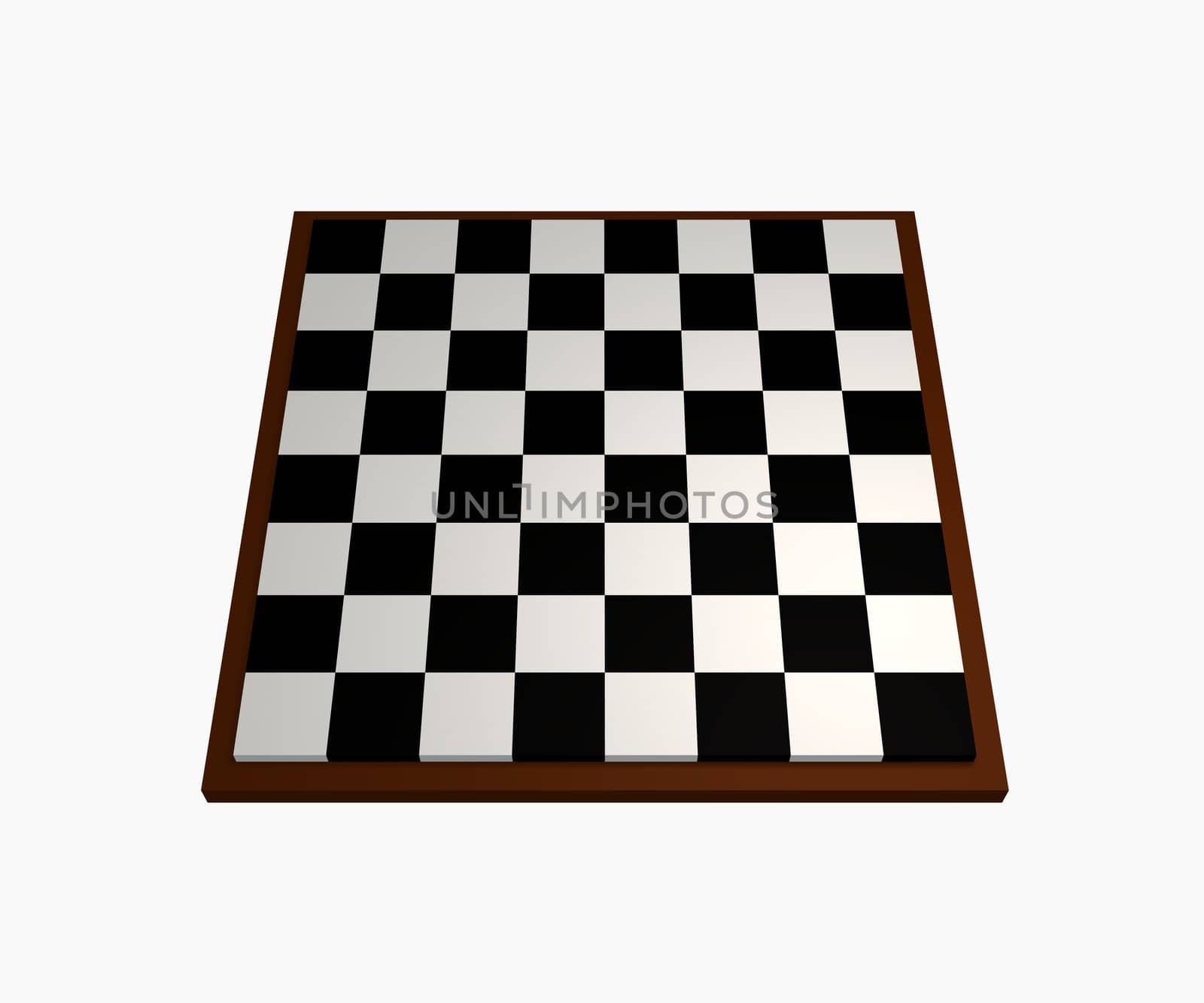 Illustrated chess board on a white background 