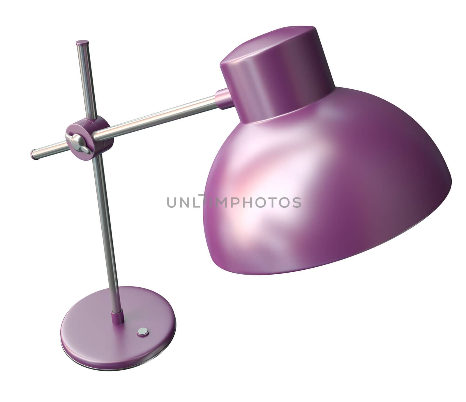 Simple desk lamp. 3D render.