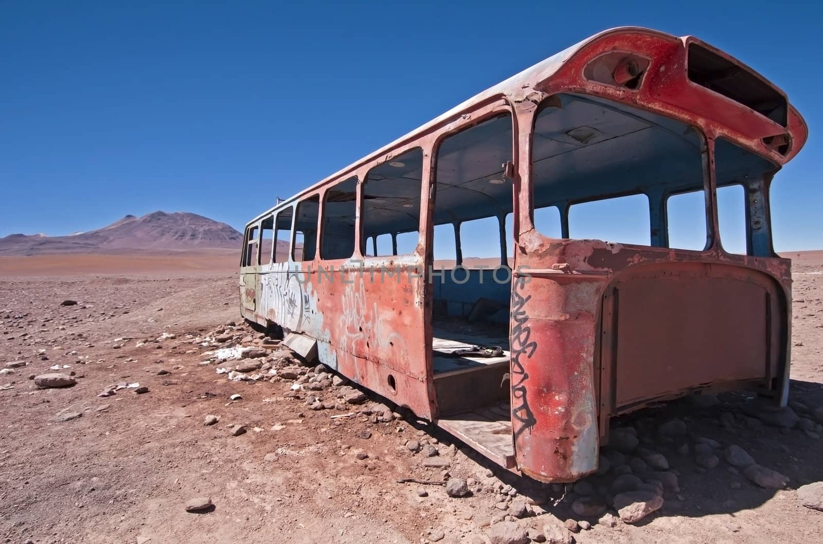 Abandoned Bus in the Bolivian Desert.
