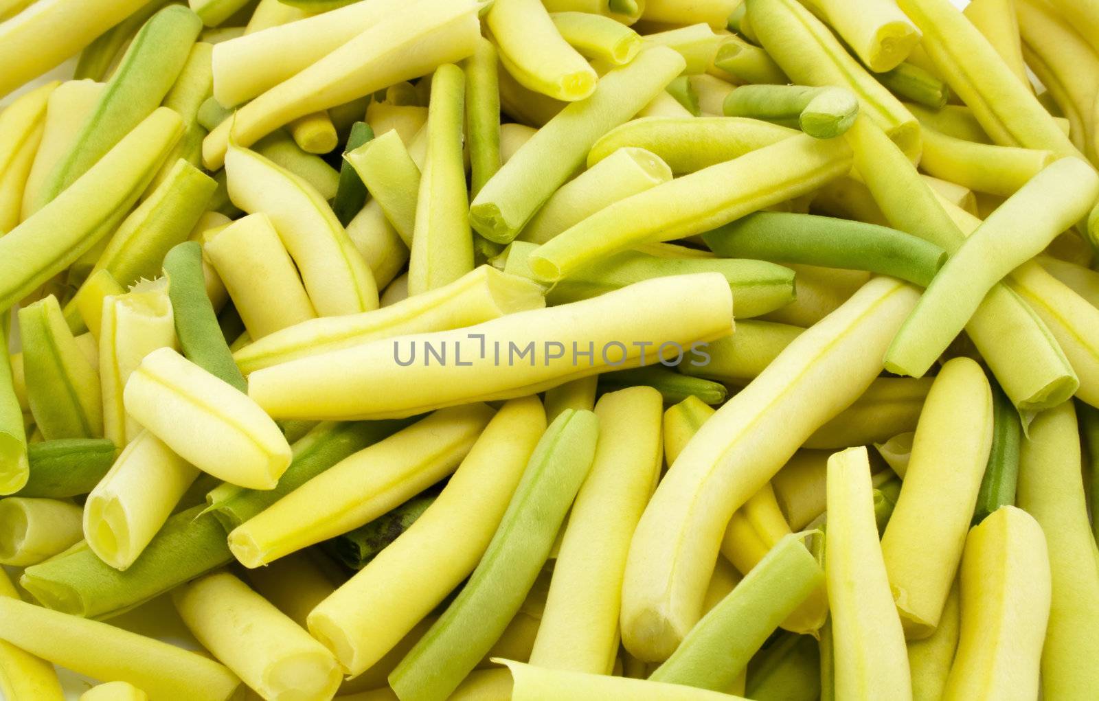 Close-up image of fresh green beans