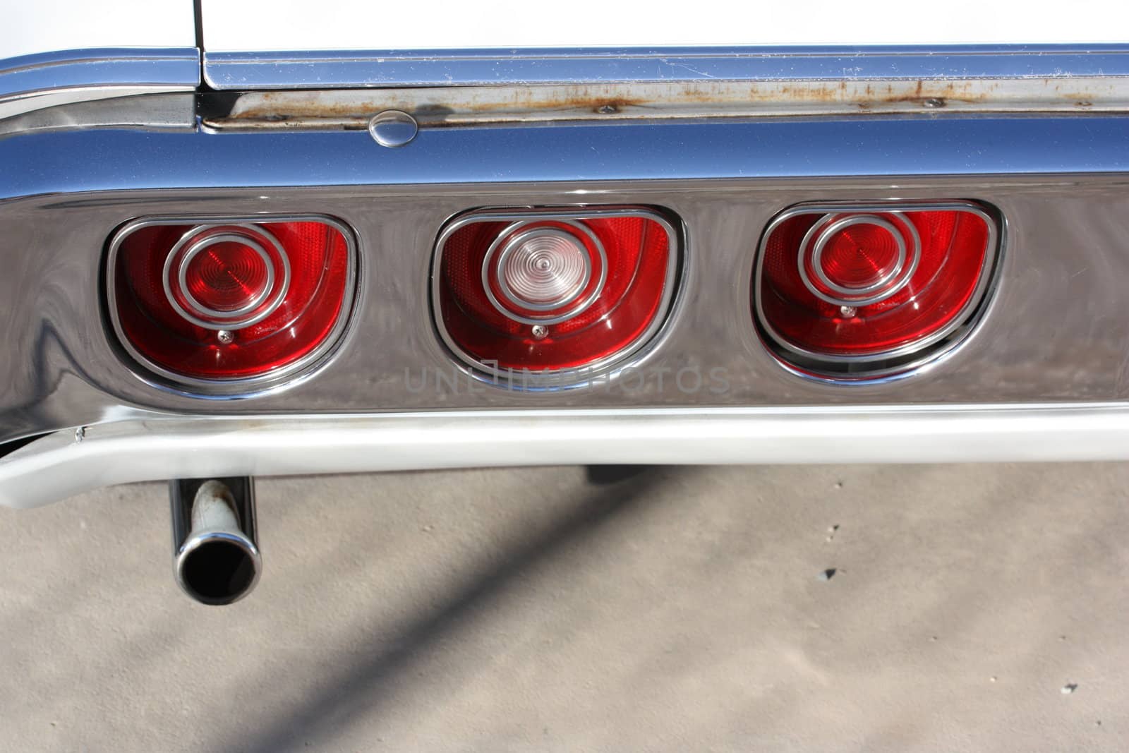 Close up of a classic car.