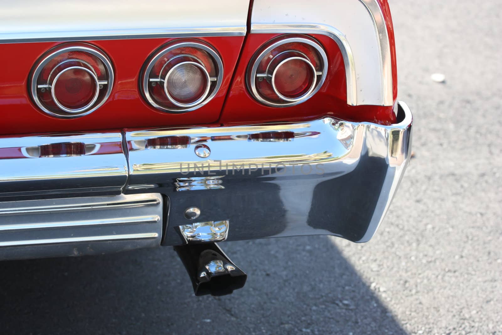 Close up of a classic car.