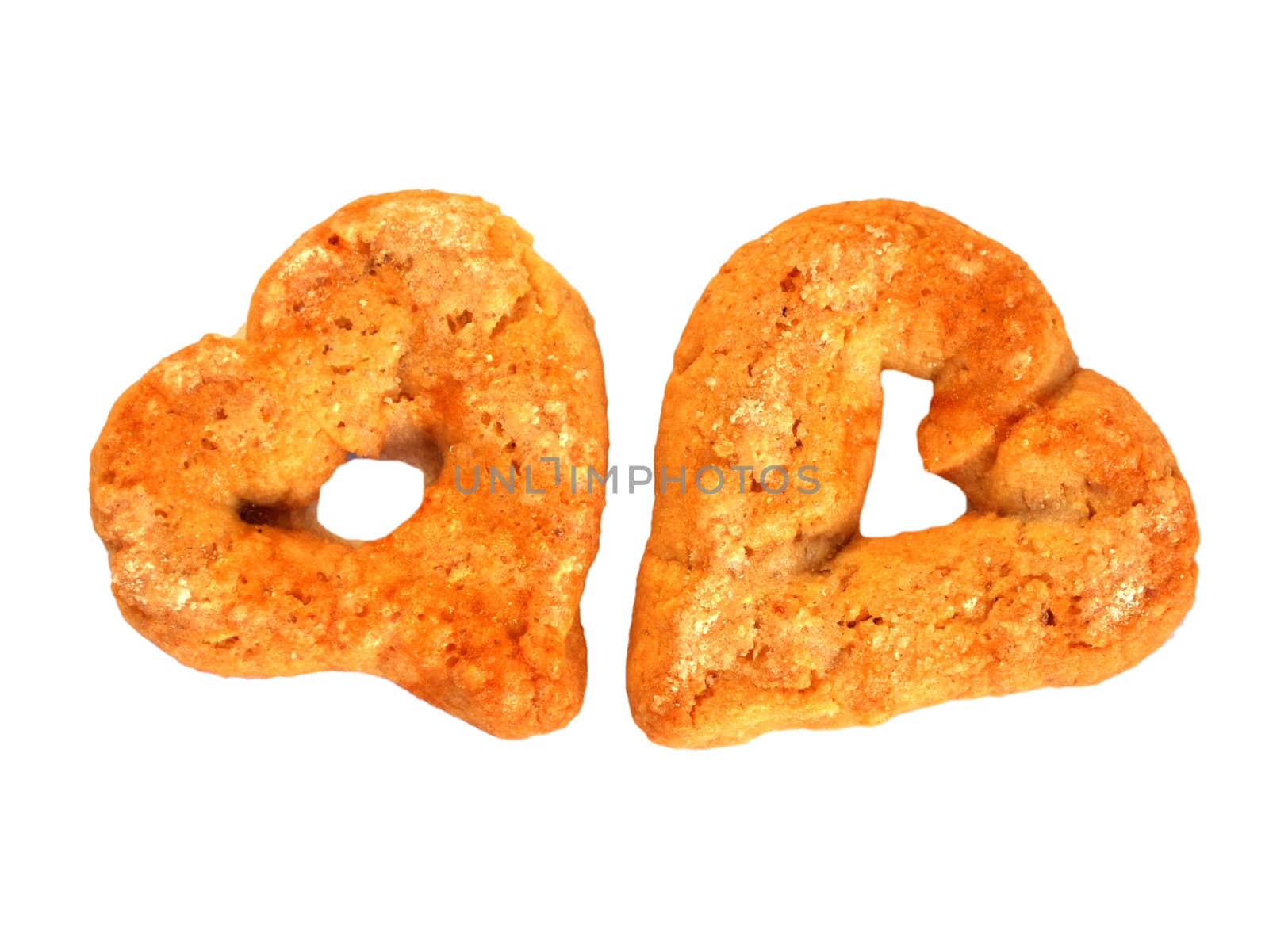 Cookie or biscuit sweet food for breakfast - isolated over white background