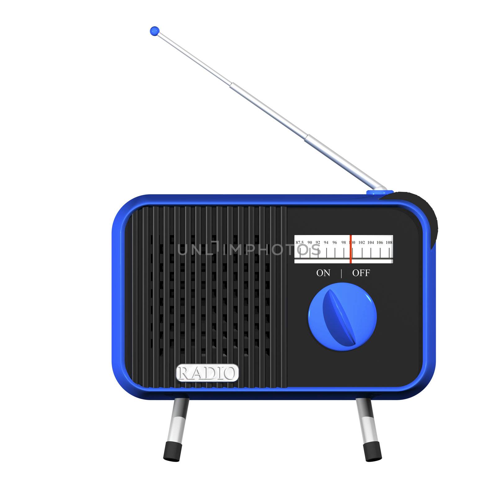 Blue radio by magraphics