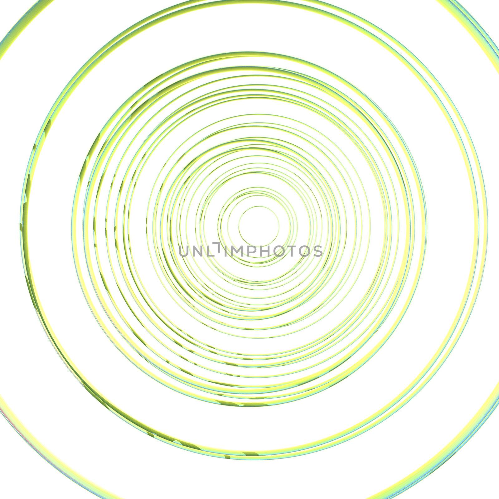 Abstract background with green circles on white background