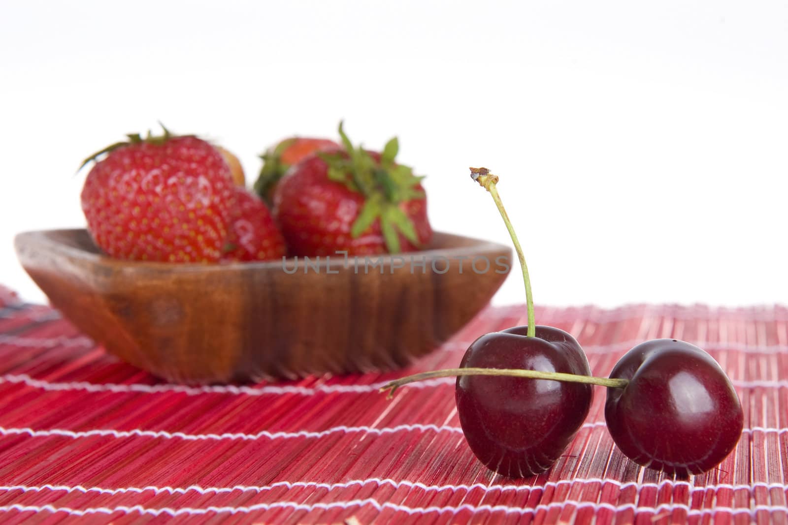 cherries and strawberries