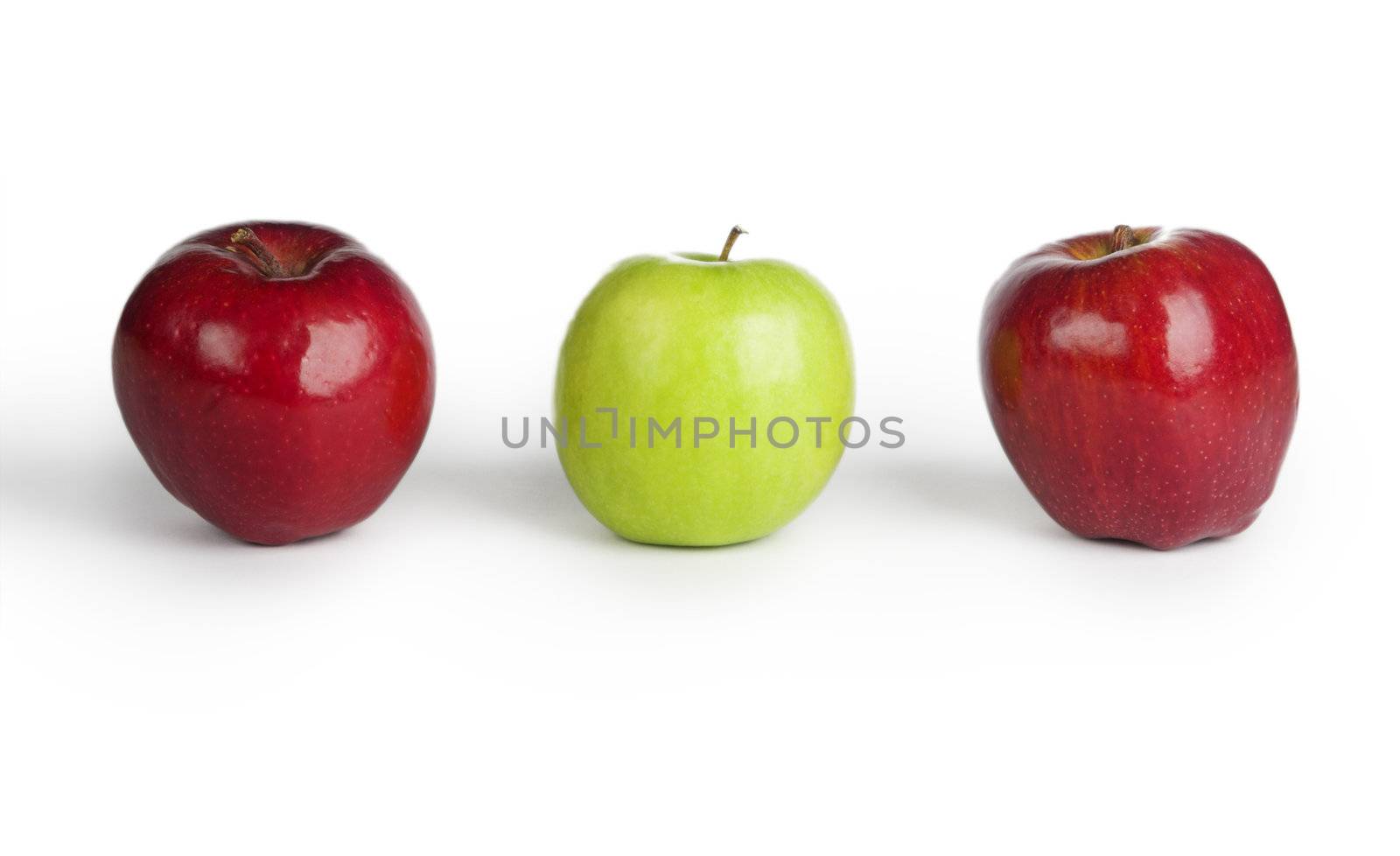 Picture of healthy apples isolated on white