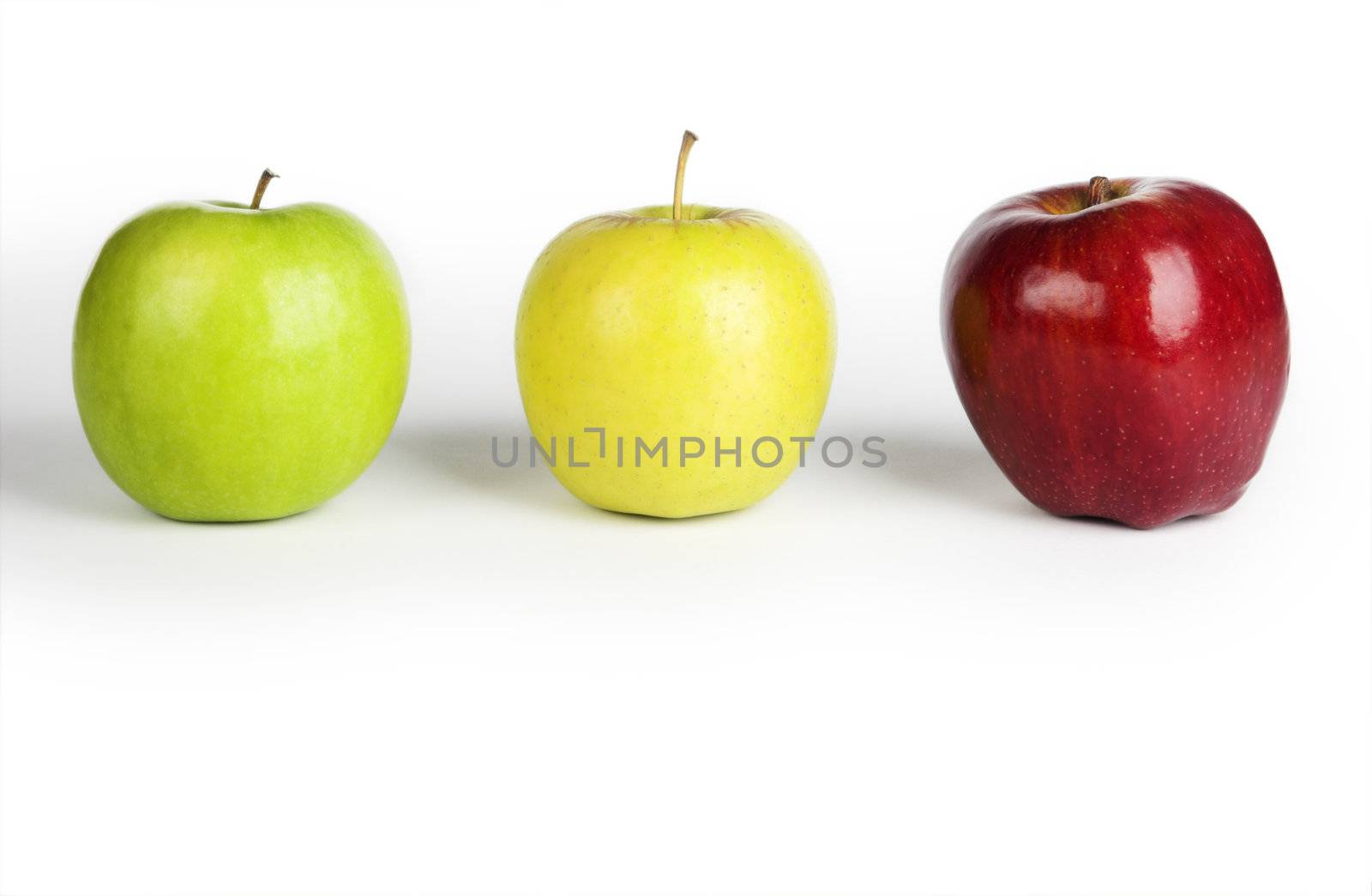 Picture of healthy apples isolated on white