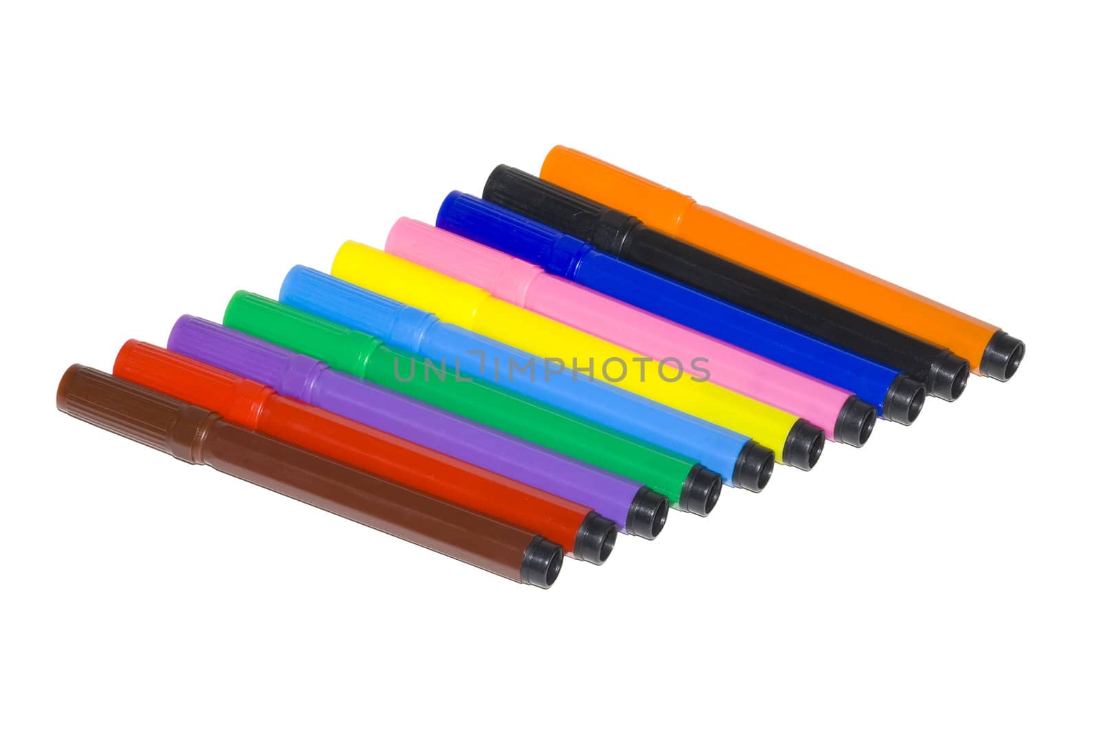 Color felt pen for school beginners.