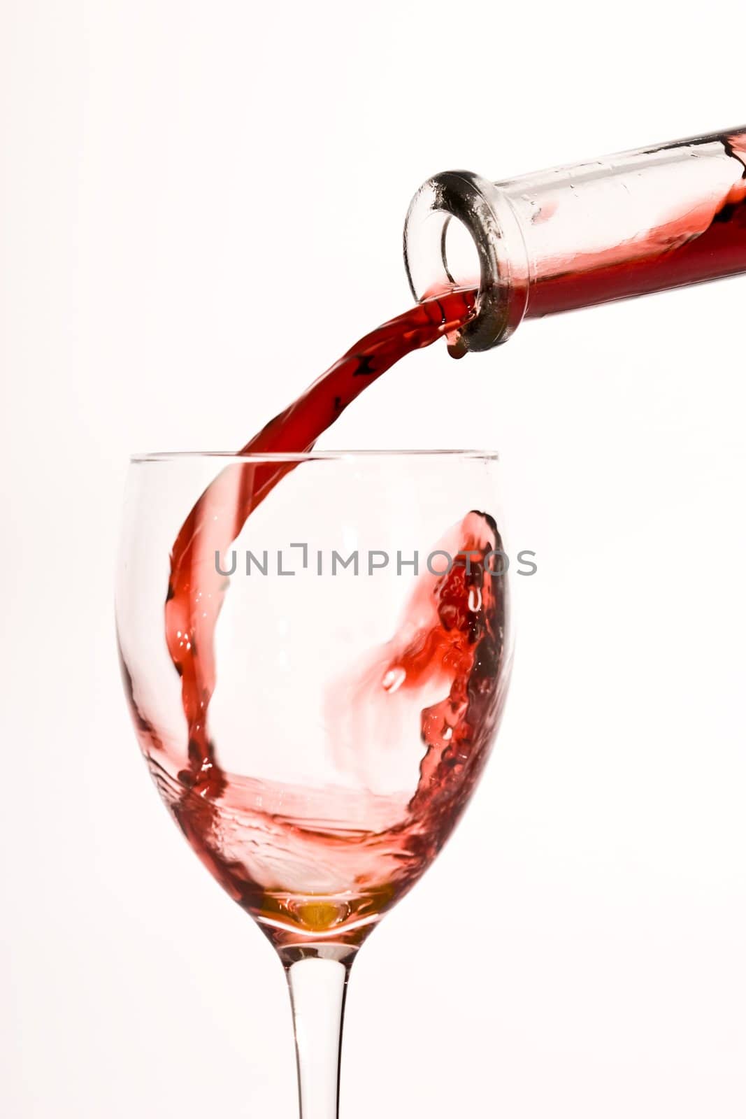 drink series: white wine pouring to a glass