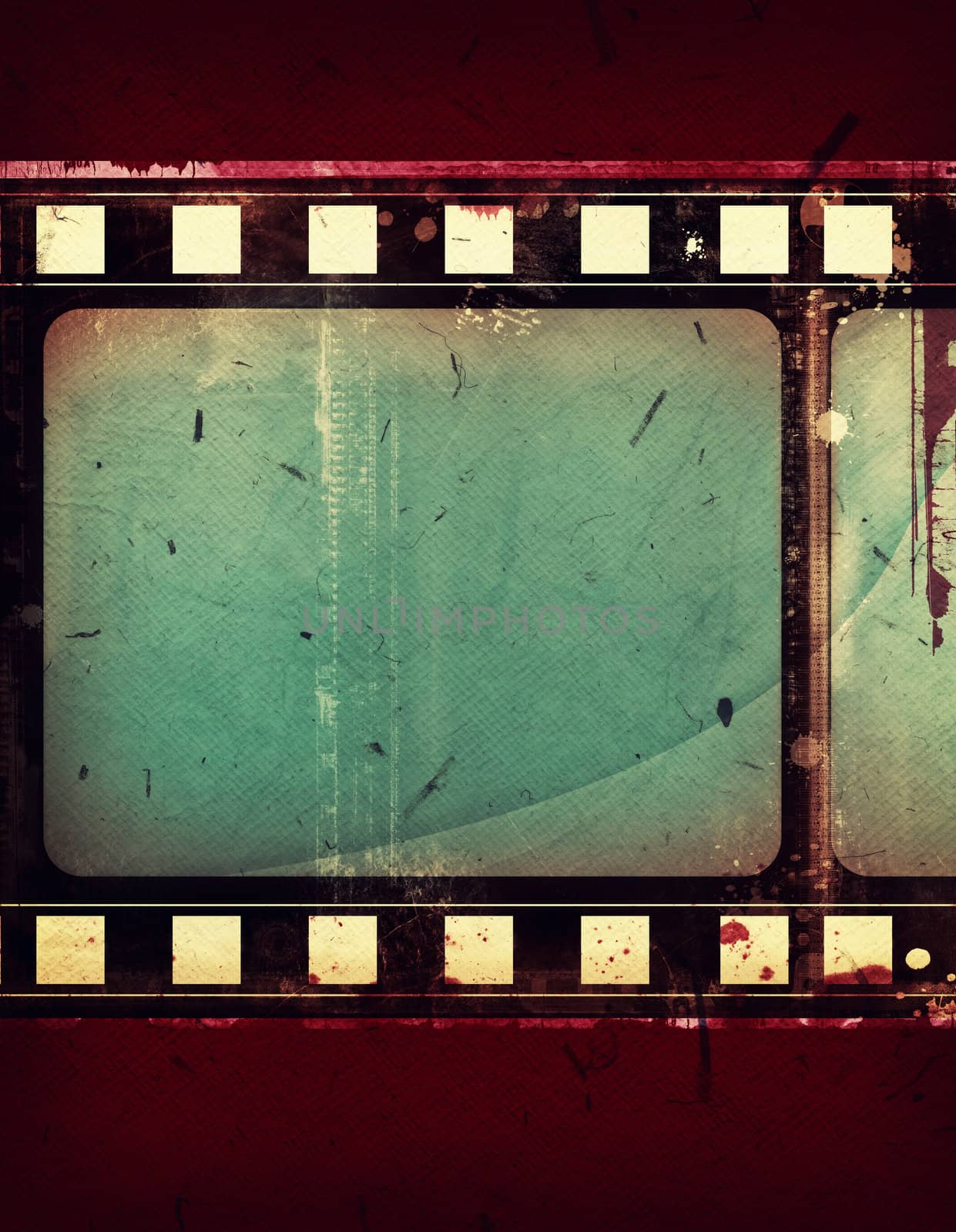 Computer designed highly detailed film frame with space for your text or image. Nice grunge element for your projects. More images like this in my portfolio