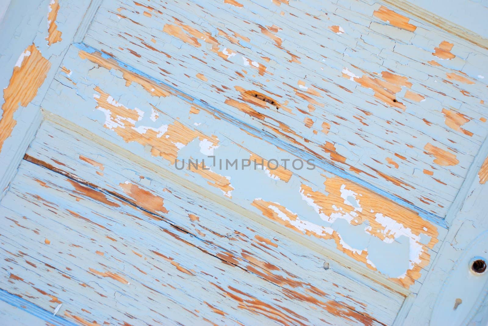 Weathered and Cracked Paint on Wooden Door by pixelsnap