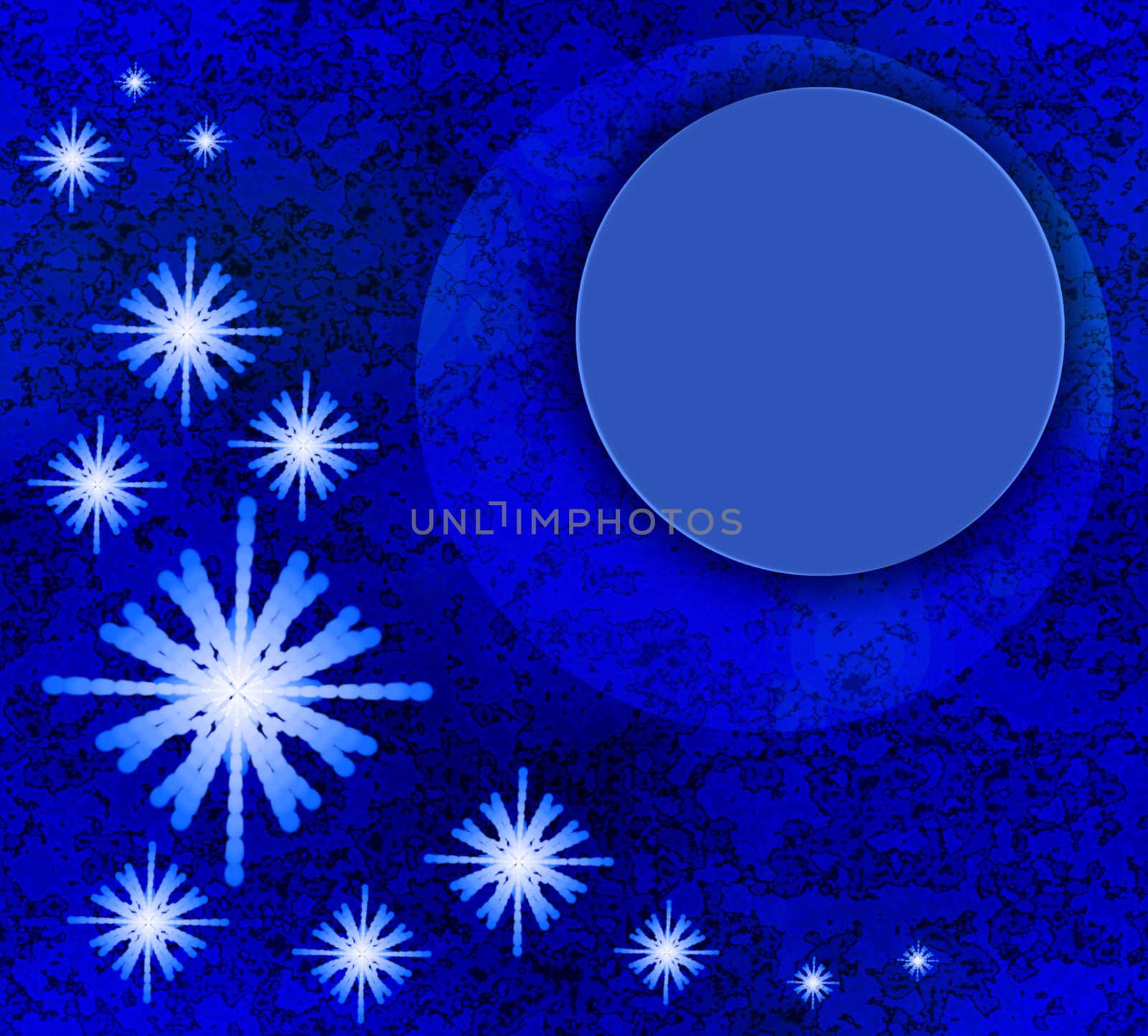 abstract creative symbolic textured image of winter background with snowflakes