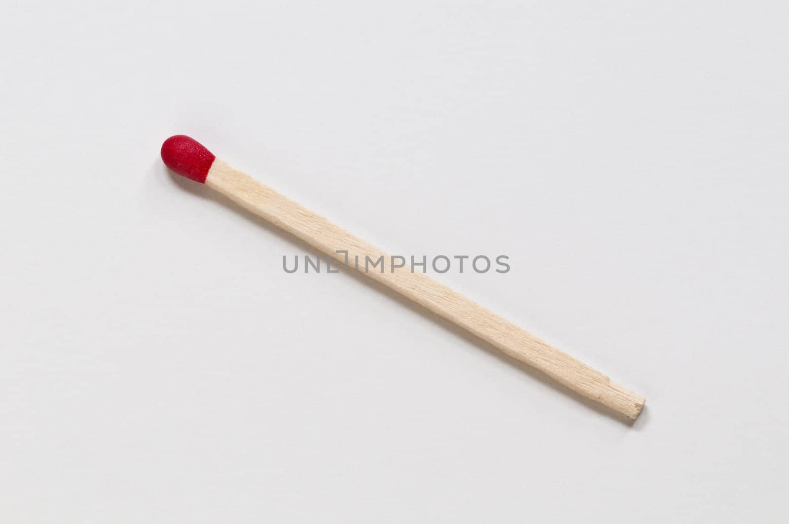 Classic match with red tip and wooden stem