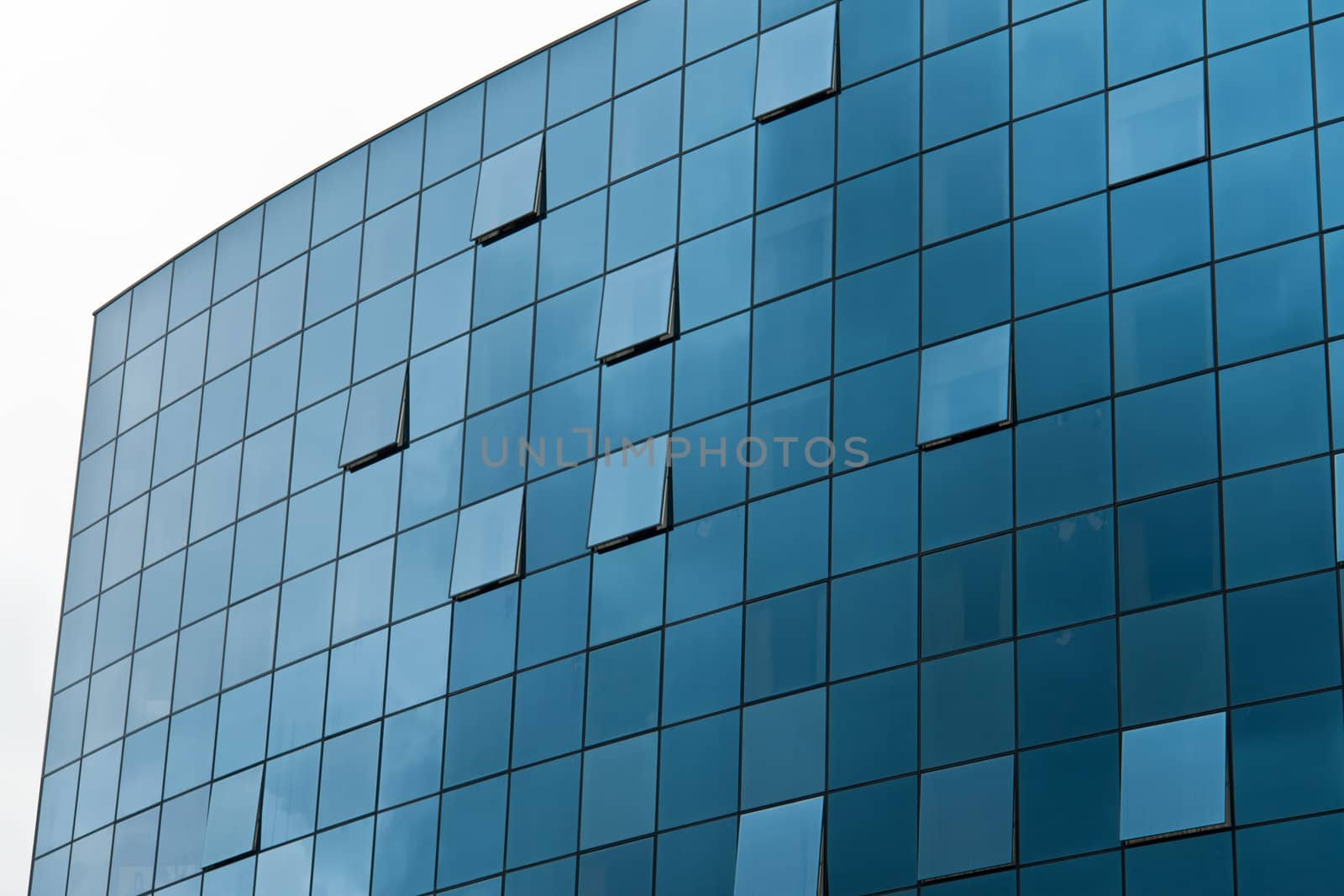 New modern futuristic design office building in business center big city life