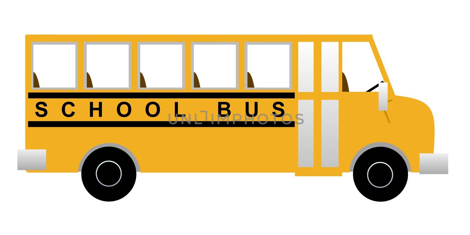 Illustration of a school bus from the side