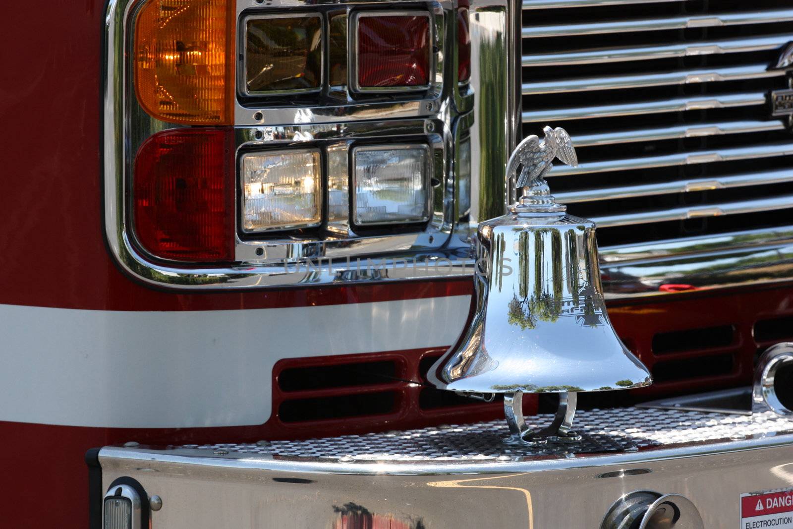 Fire truck close up.