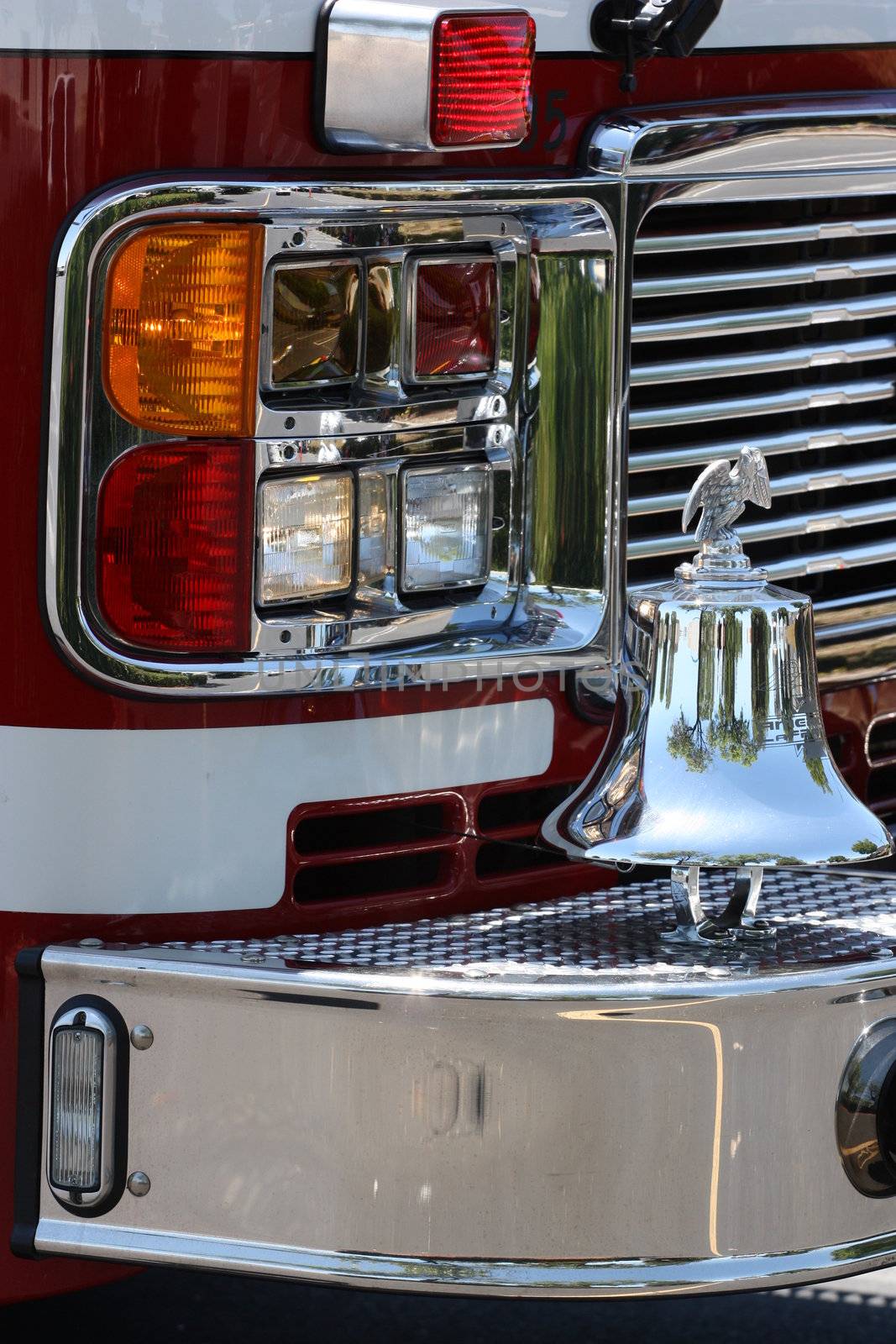 Fire truck close up.