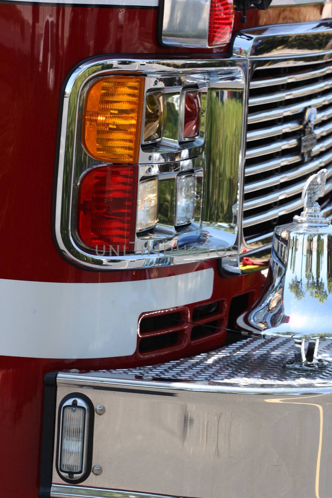 Fire truck close up.